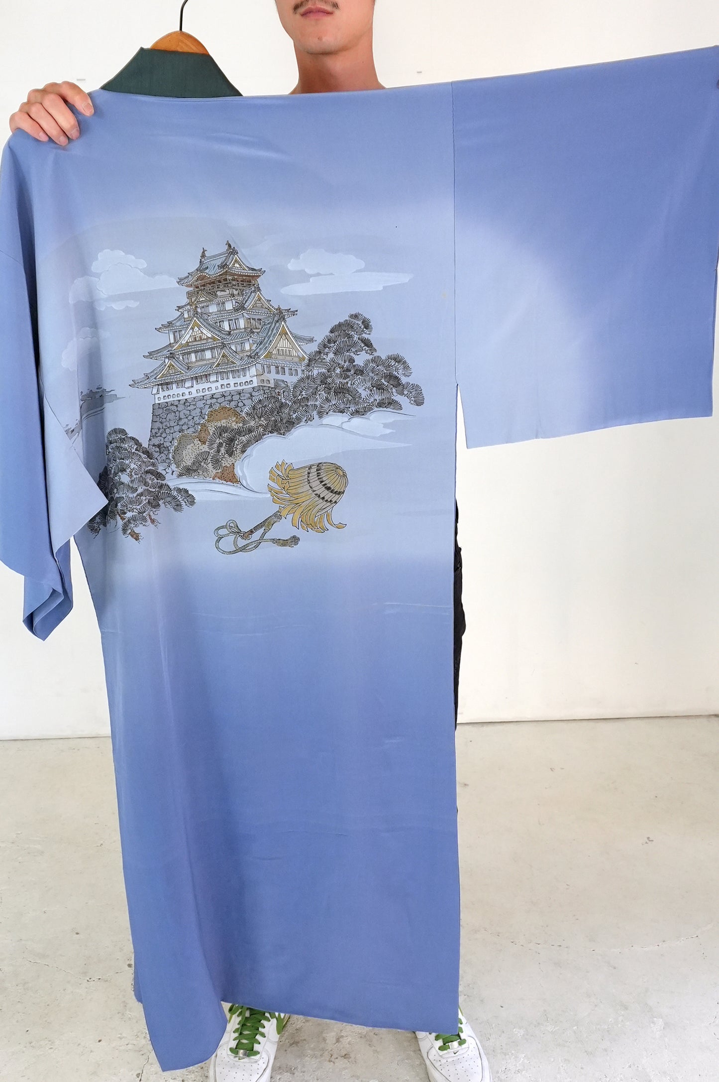 VINTAGE NAGAJYUBAN "castle, JUB005" large size *damage