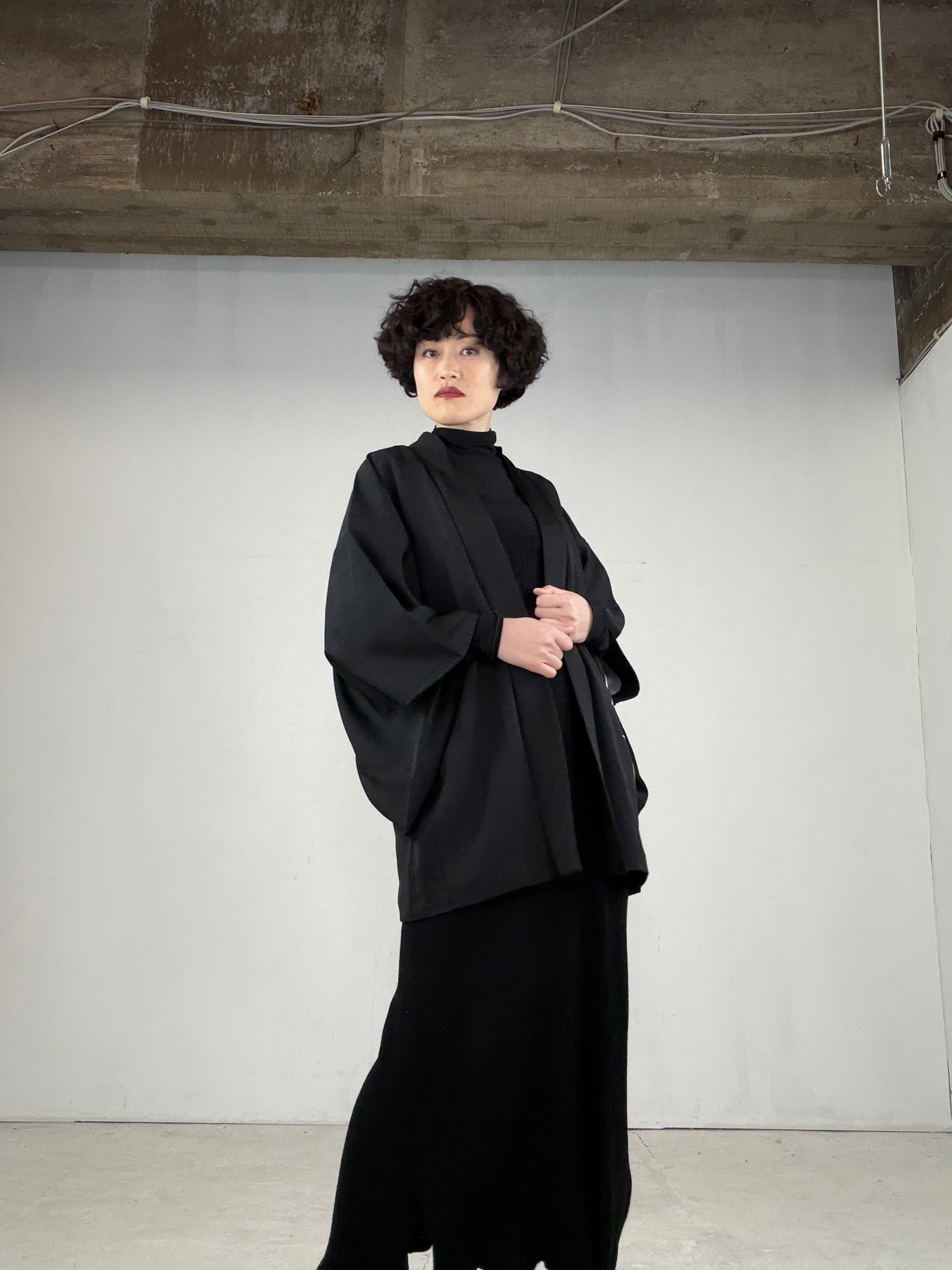 VINTAGE BLACK HAORI 