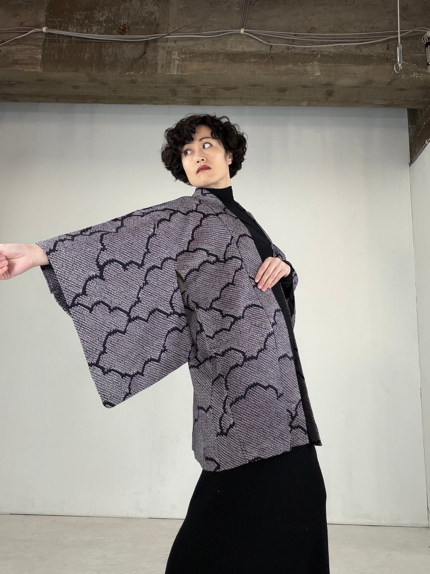 VINTAGE SHIBORI HAORI "SIB128"