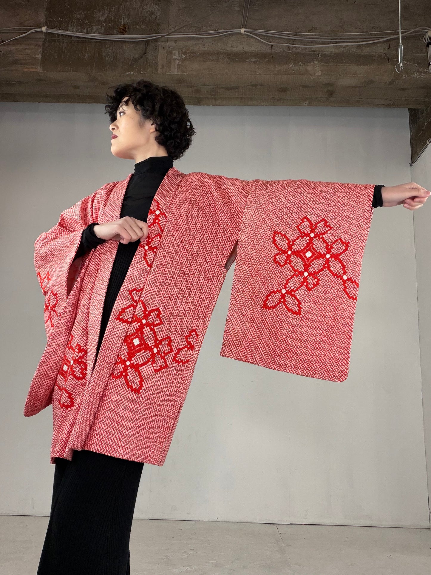 VINTAGE SHIBORI HAORI "SIB121"