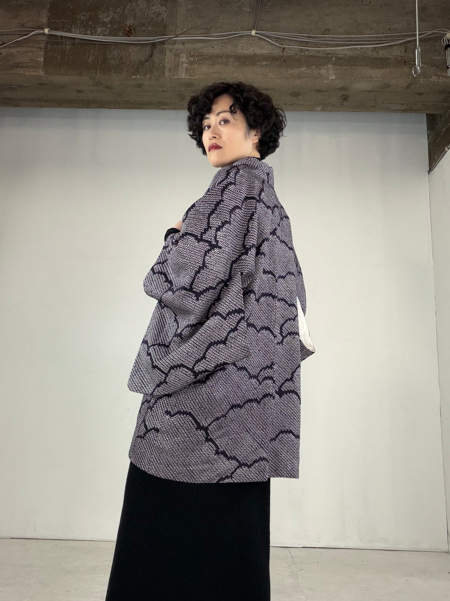VINTAGE SHIBORI HAORI "SIB128"