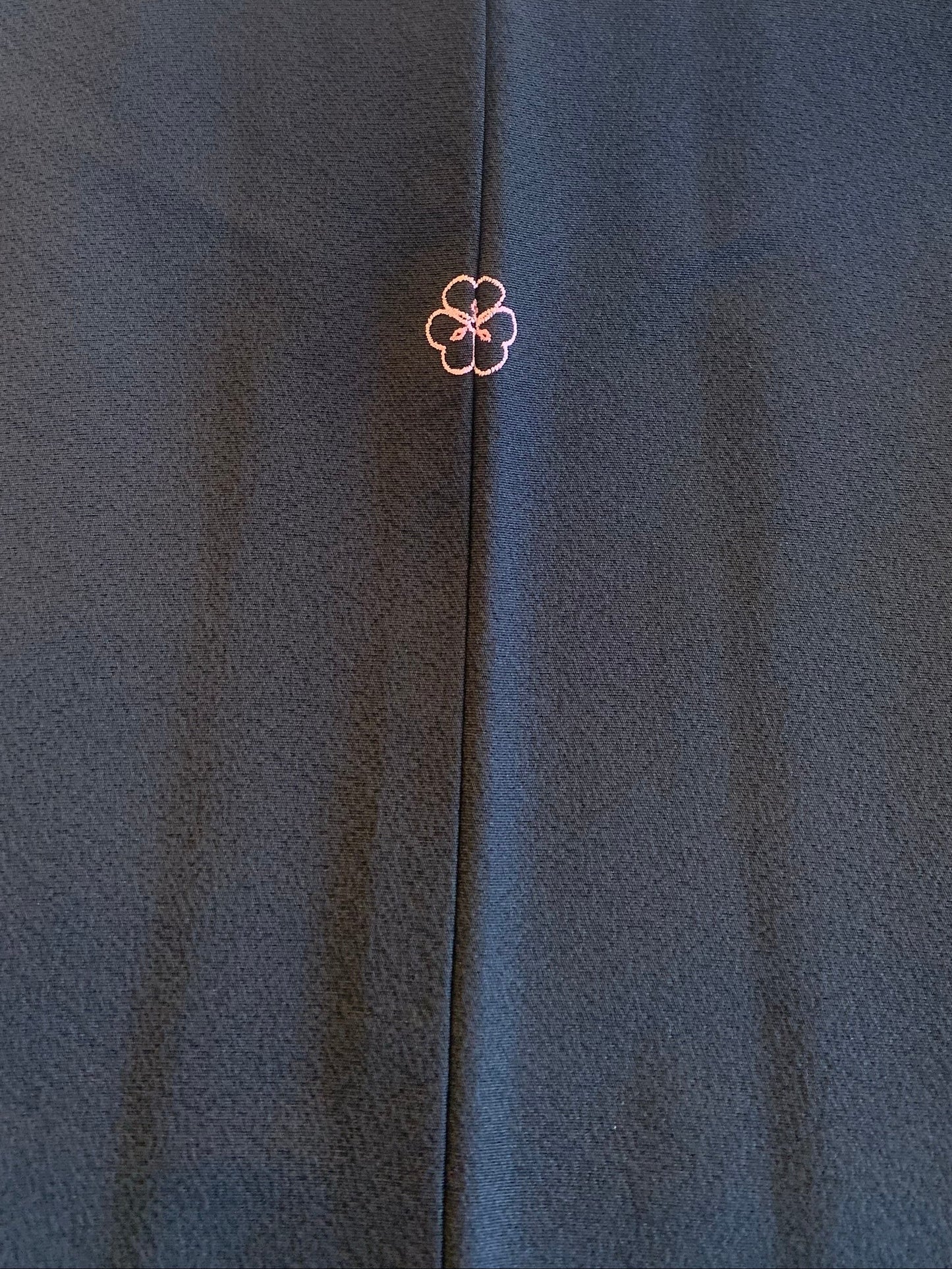 VINTAGE BLACK HAORI  "pink, flower, BLK152"