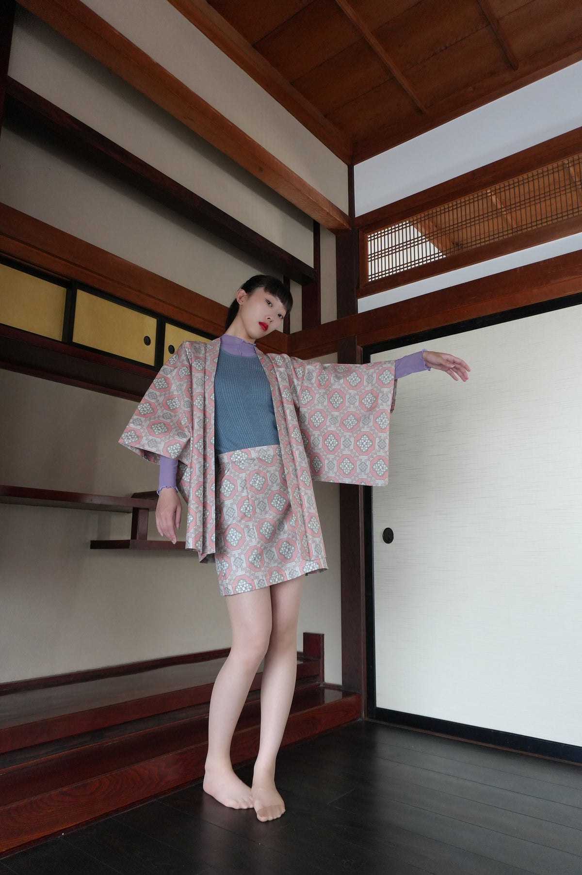 Made to Order — Style "AIC003" — Vintage Tsumugi Haori & Kimono Skirt Set