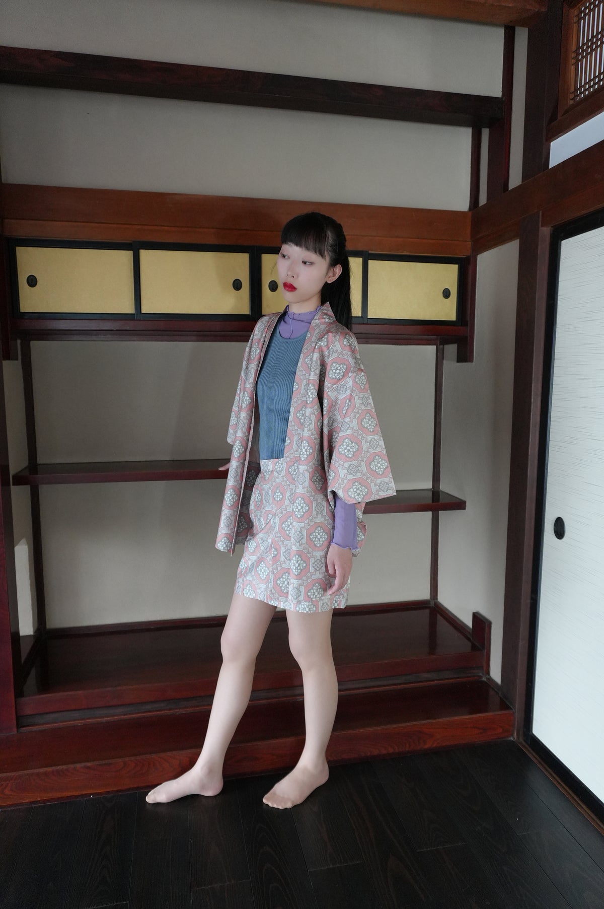 Made to Order — Style "AIC003" — Vintage Tsumugi Haori & Kimono Skirt Set