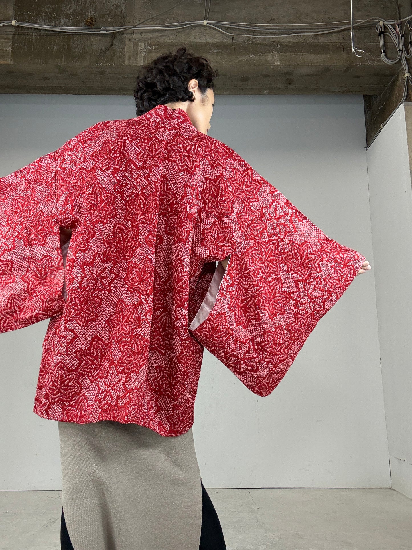 VINTAGE SHIBORI HAORI "kaede"