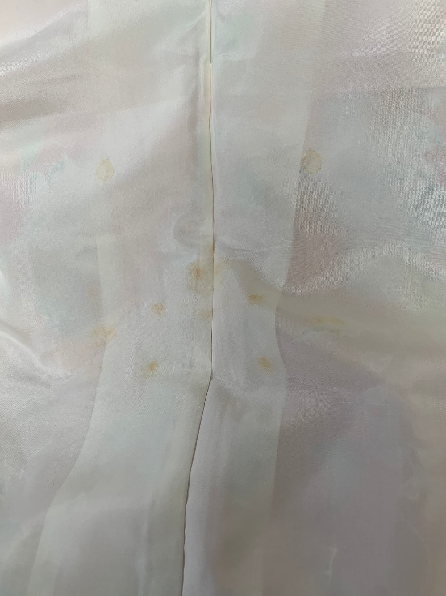 Kimono dress gown and string belt upcycled from Japanese kimono "komon youbana" *damage