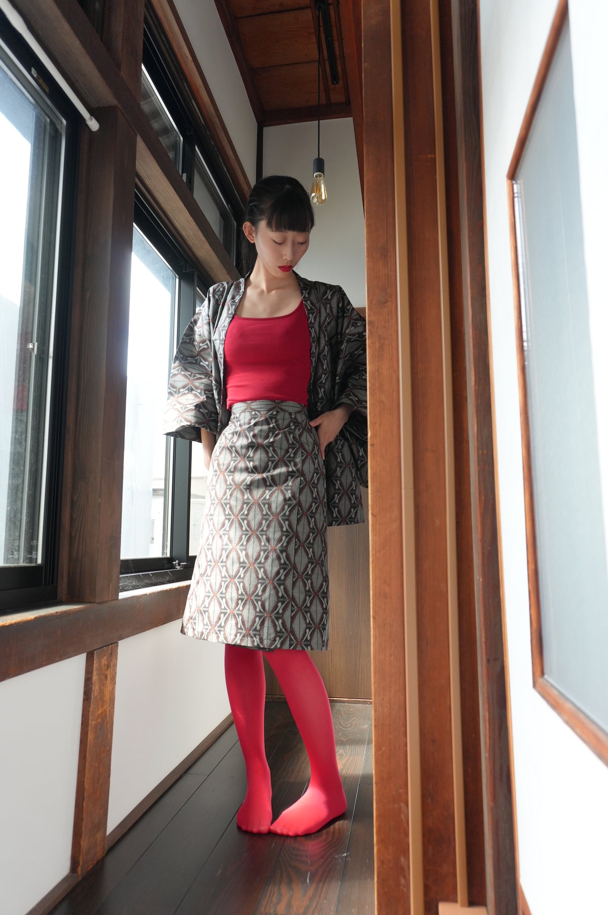 Made to Order — Style "AIC002" — Vintage Tsumugi Haori & Kimono Skirt Set