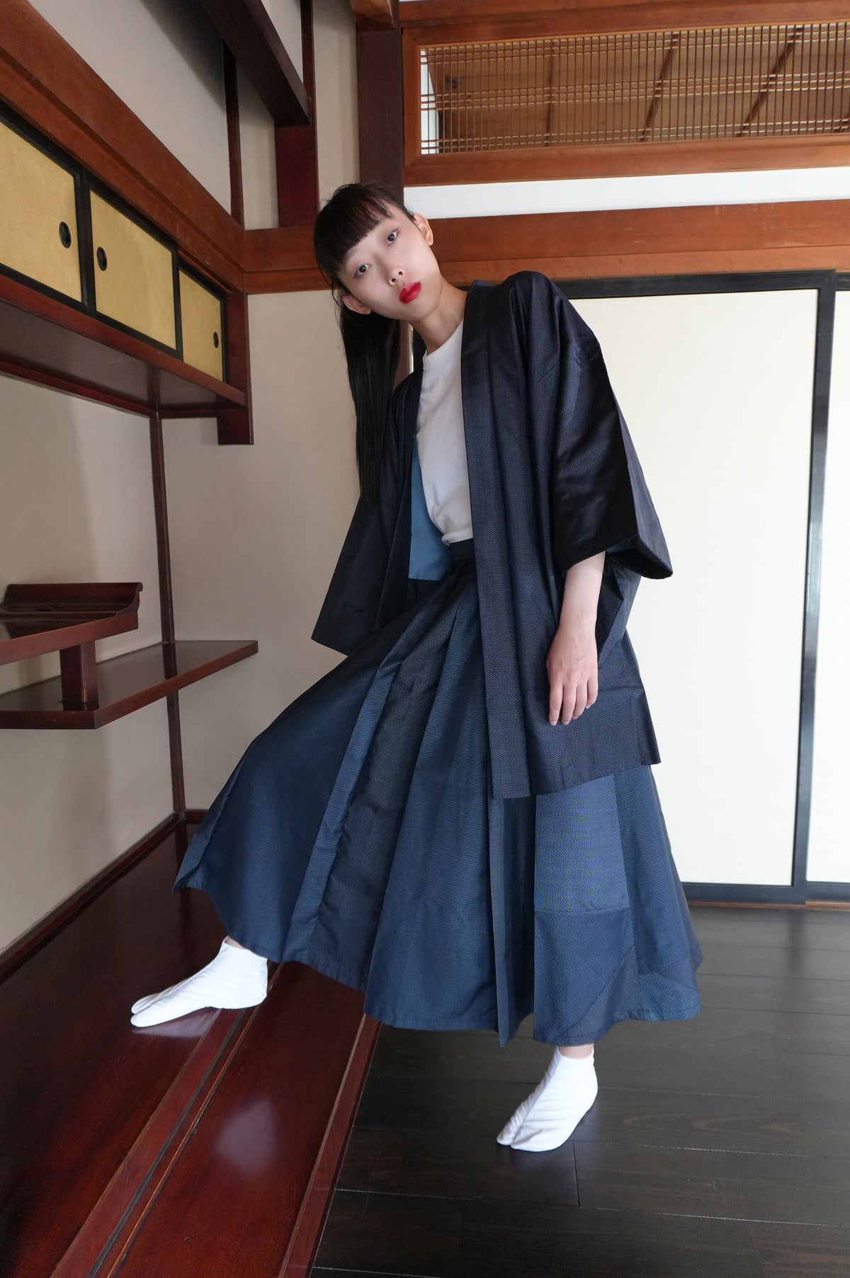 Made to Order — Style "Hakama Skirt" — Upcycled from Vintage Tsumugi Kimono