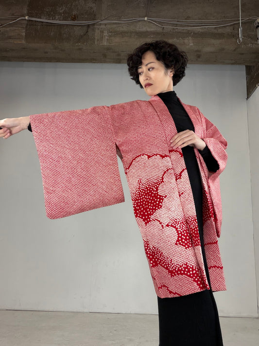 VINTAGE SHIBORI HAORI "SIB124" *damage