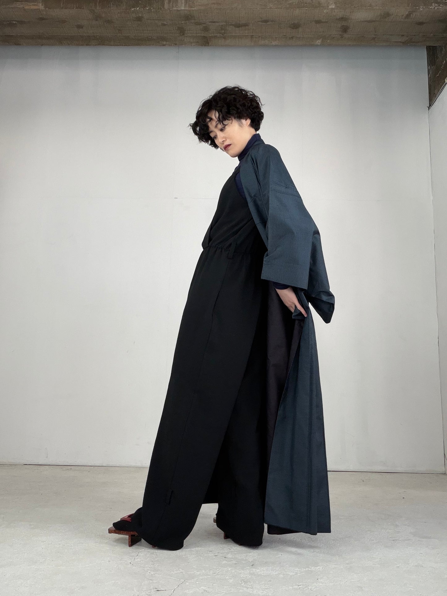 VINTAGE TSUMUGI KIMONO "OSK002"