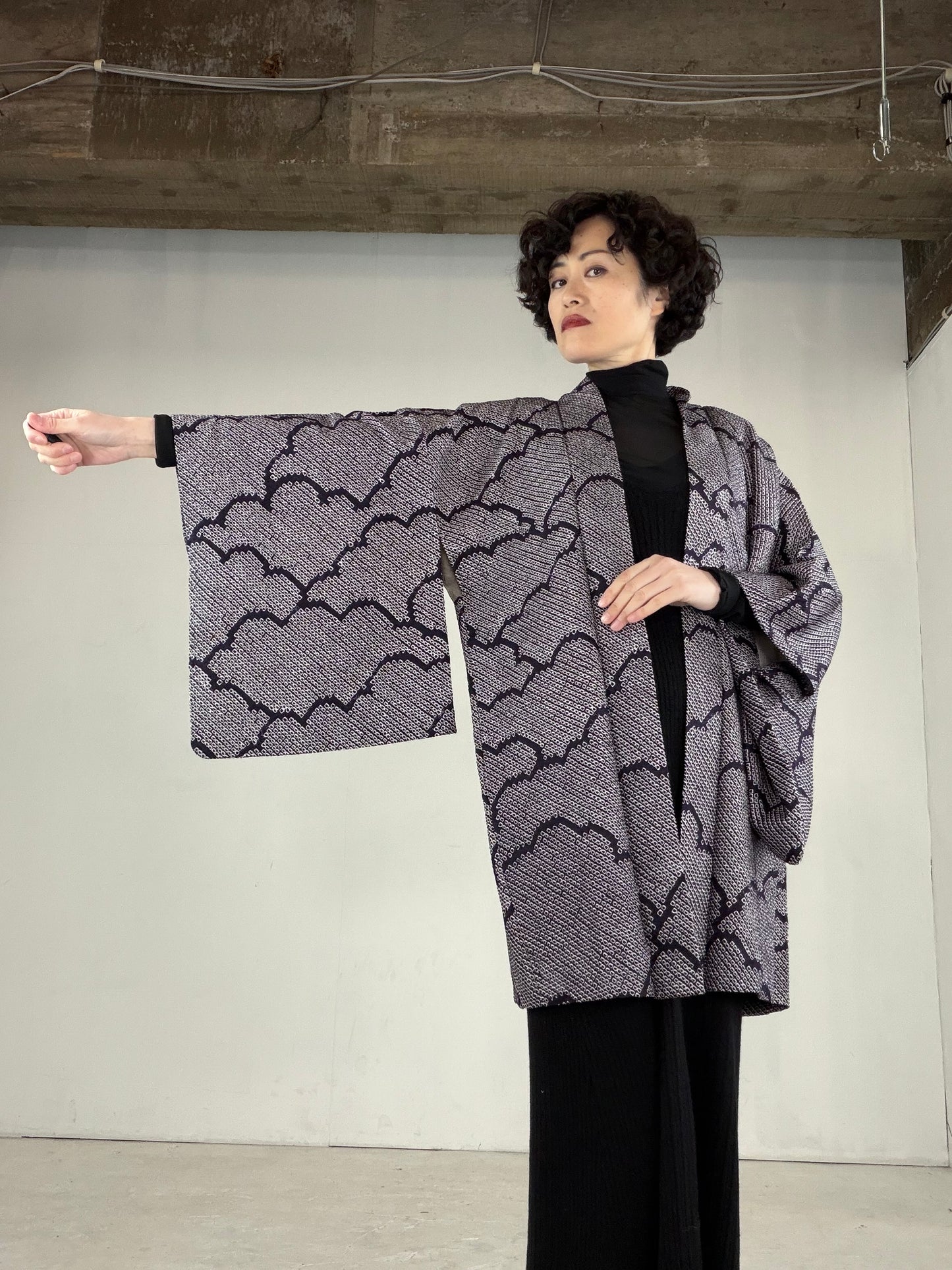VINTAGE SHIBORI HAORI "SIB128"