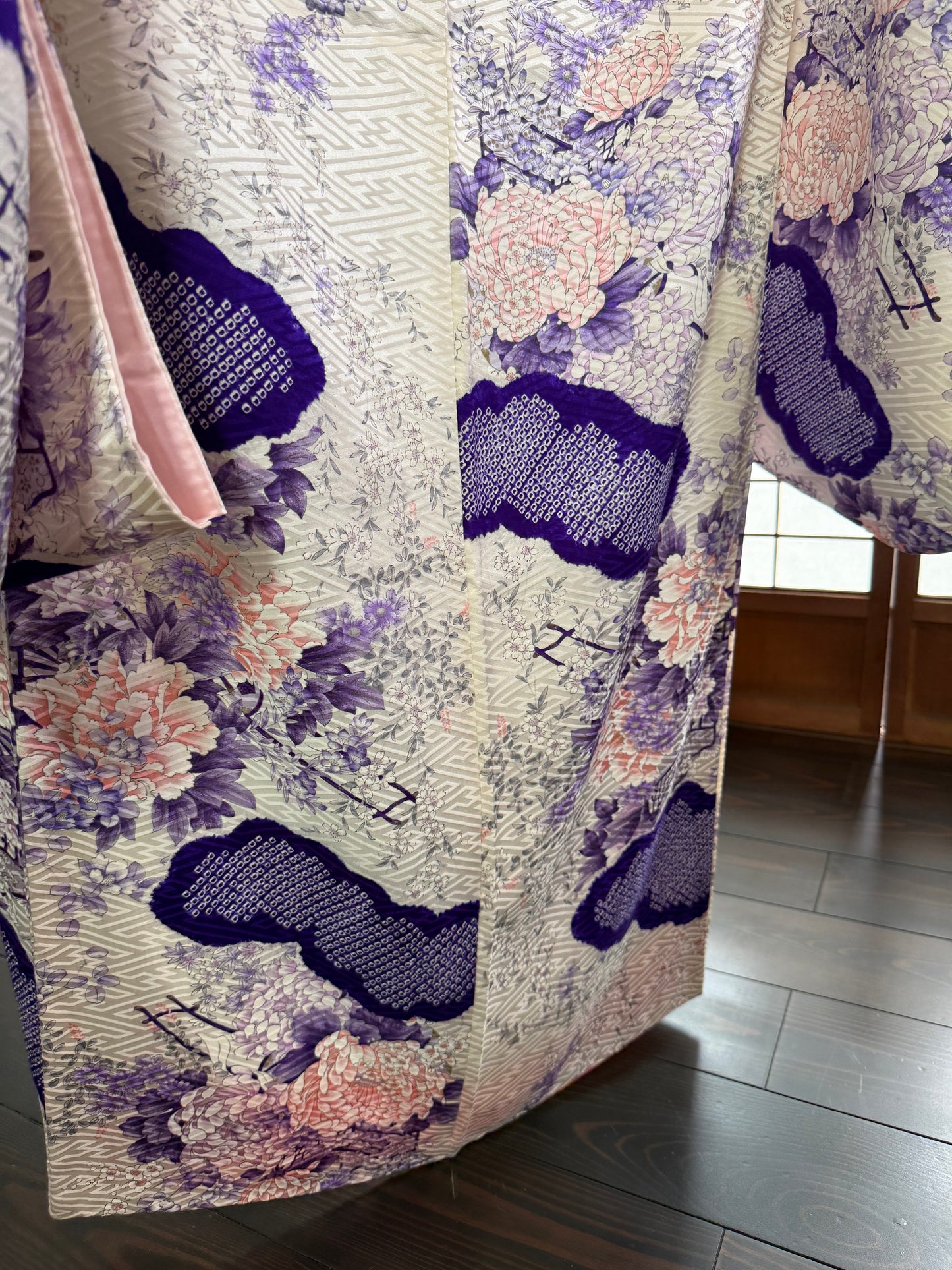 Redefining the Vintage Furisode Collection "white, purple"