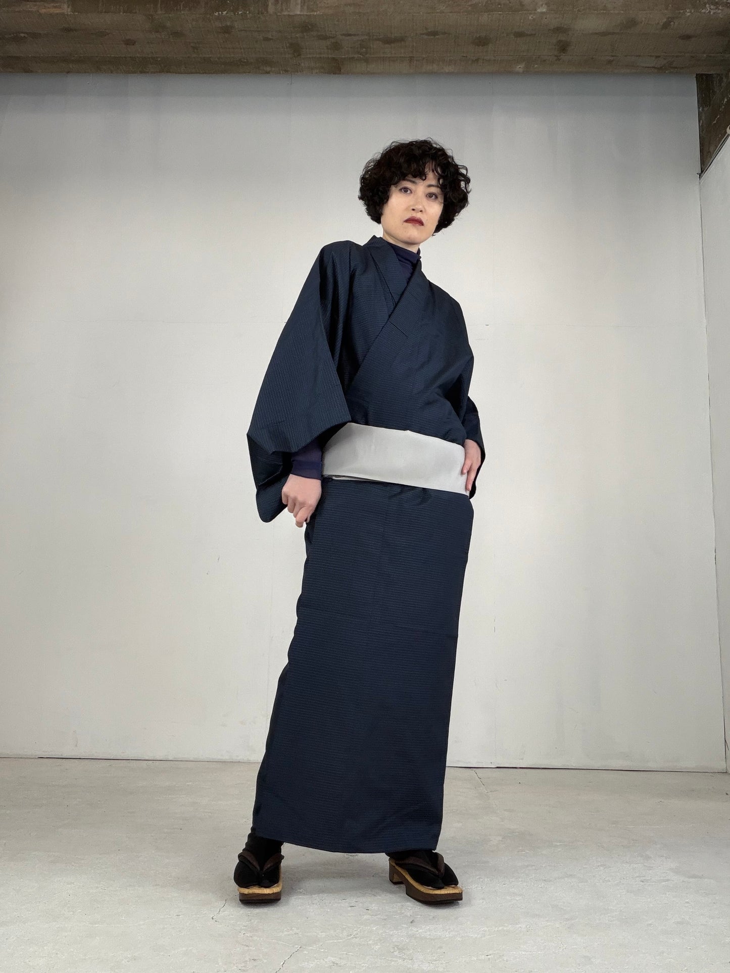 VINTAGE TSUMUGI KIMONO "OSK004"