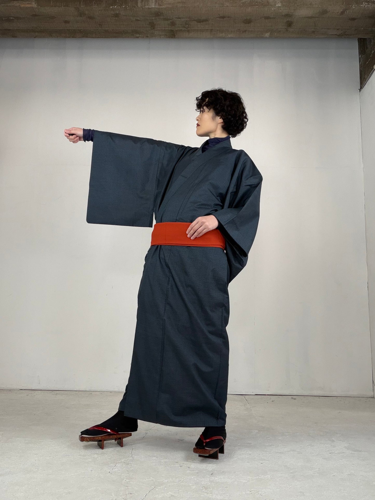 VINTAGE TSUMUGI KIMONO "OSK002"