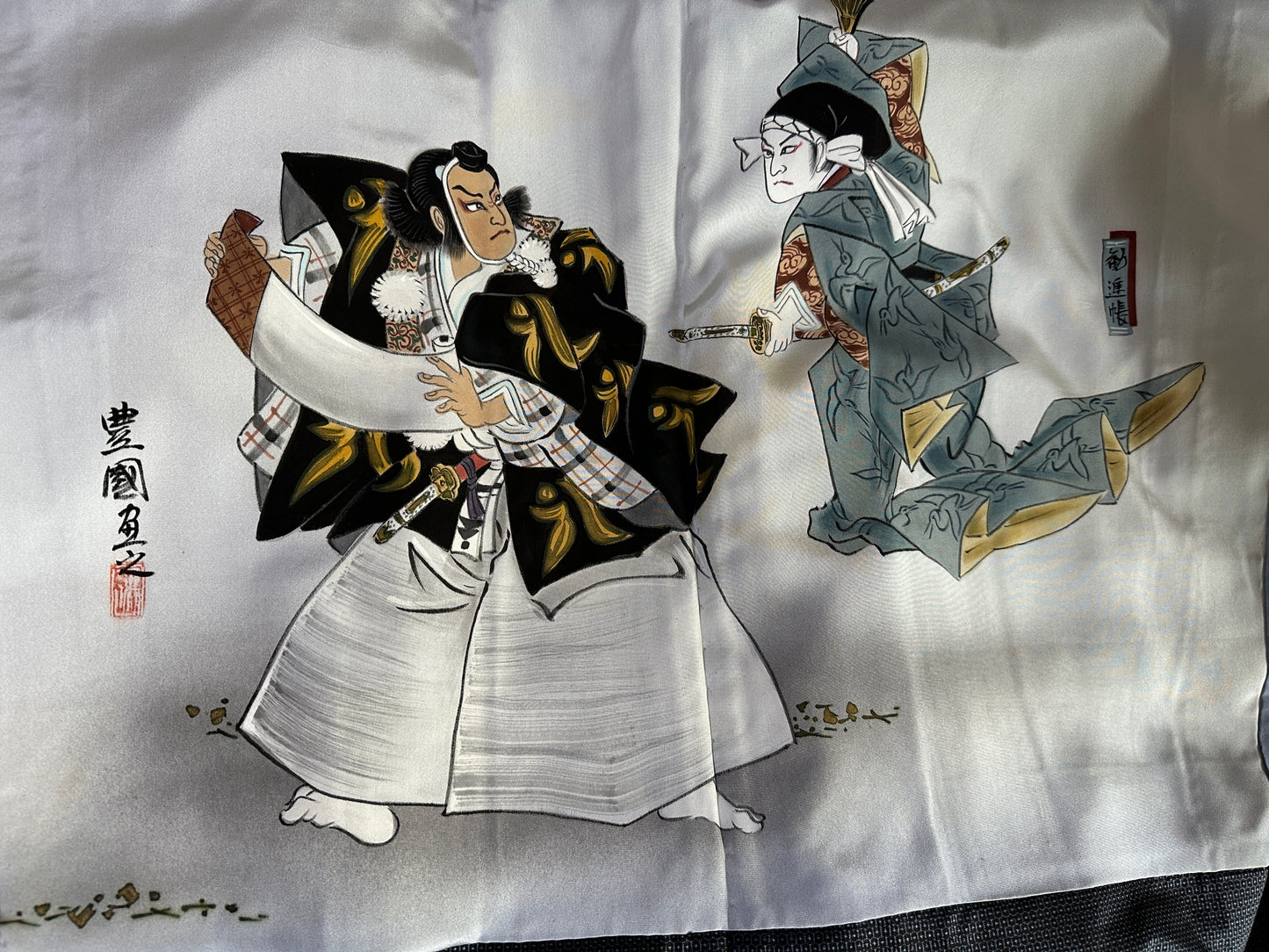 VINTAGE KAWAII HAORI oversized  "Oshima tsumugi 009 kabuki shoshi ari"