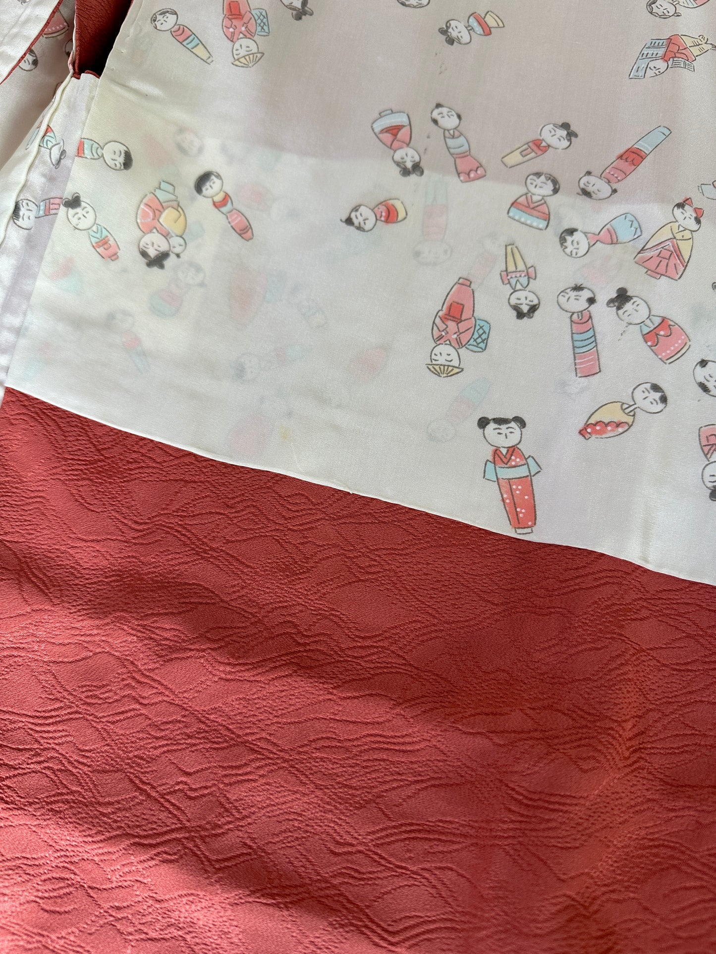 VINTAGE KAWAII HAORI "kokeshi pink"