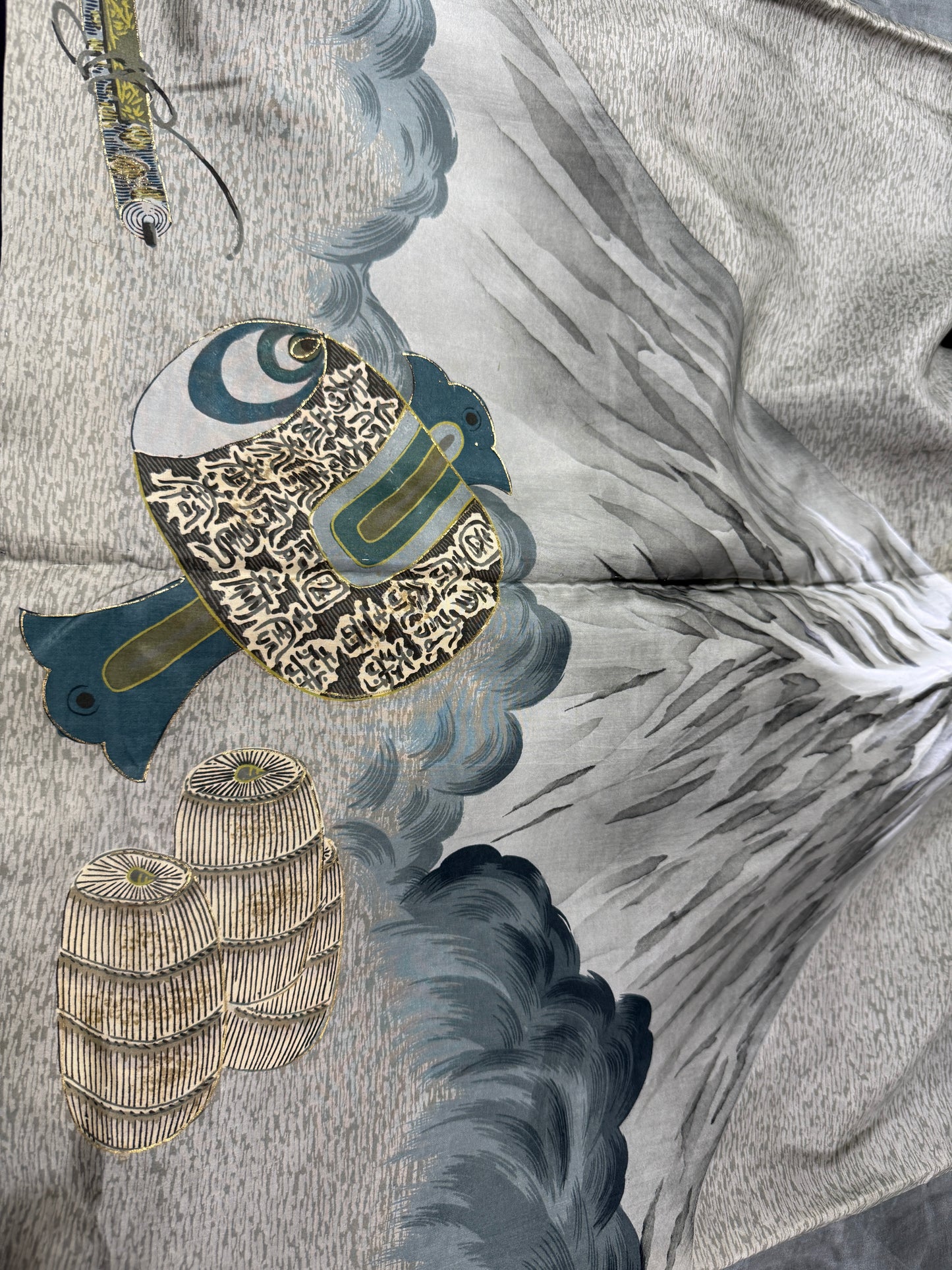 VINTAGE KUROMONTSUKI HAORI "uchide-no-koduchi"