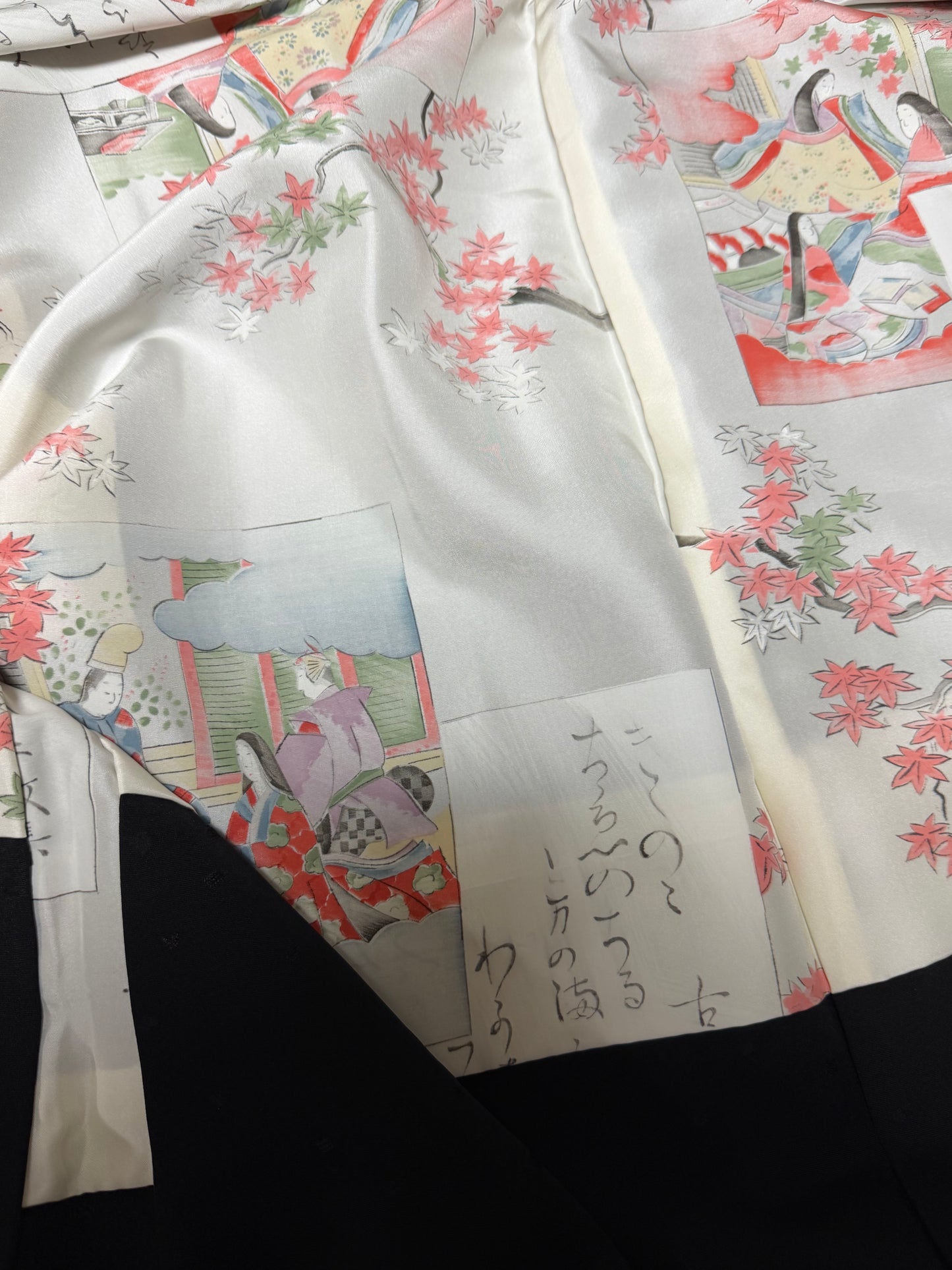 VINTAGE BLACK HAORI  "inside-autumn, BLK189"
