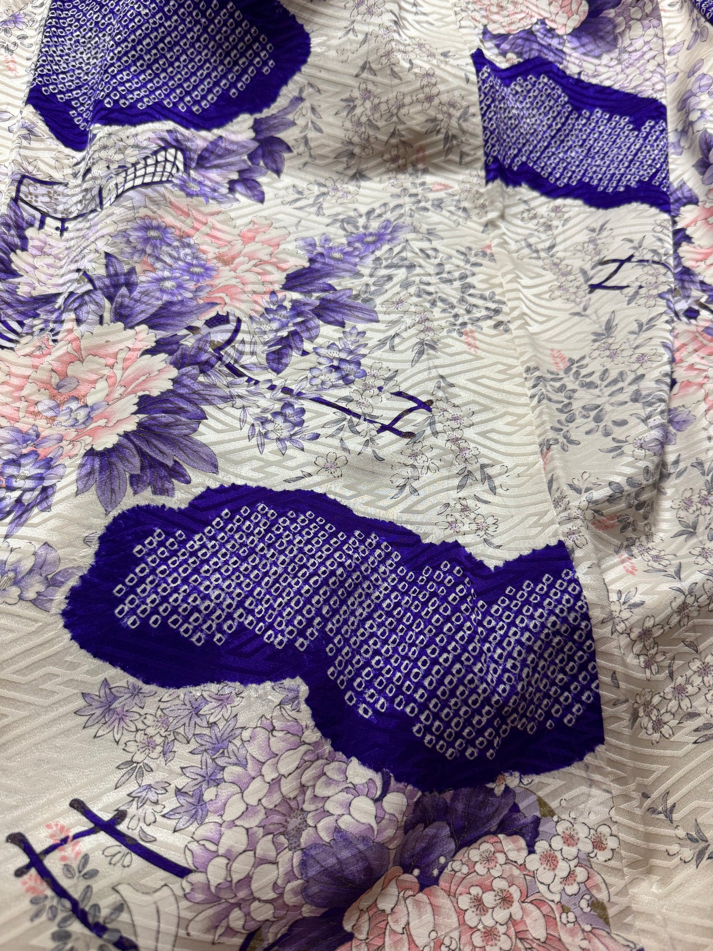 Redefining the Vintage Furisode Collection "white, purple"
