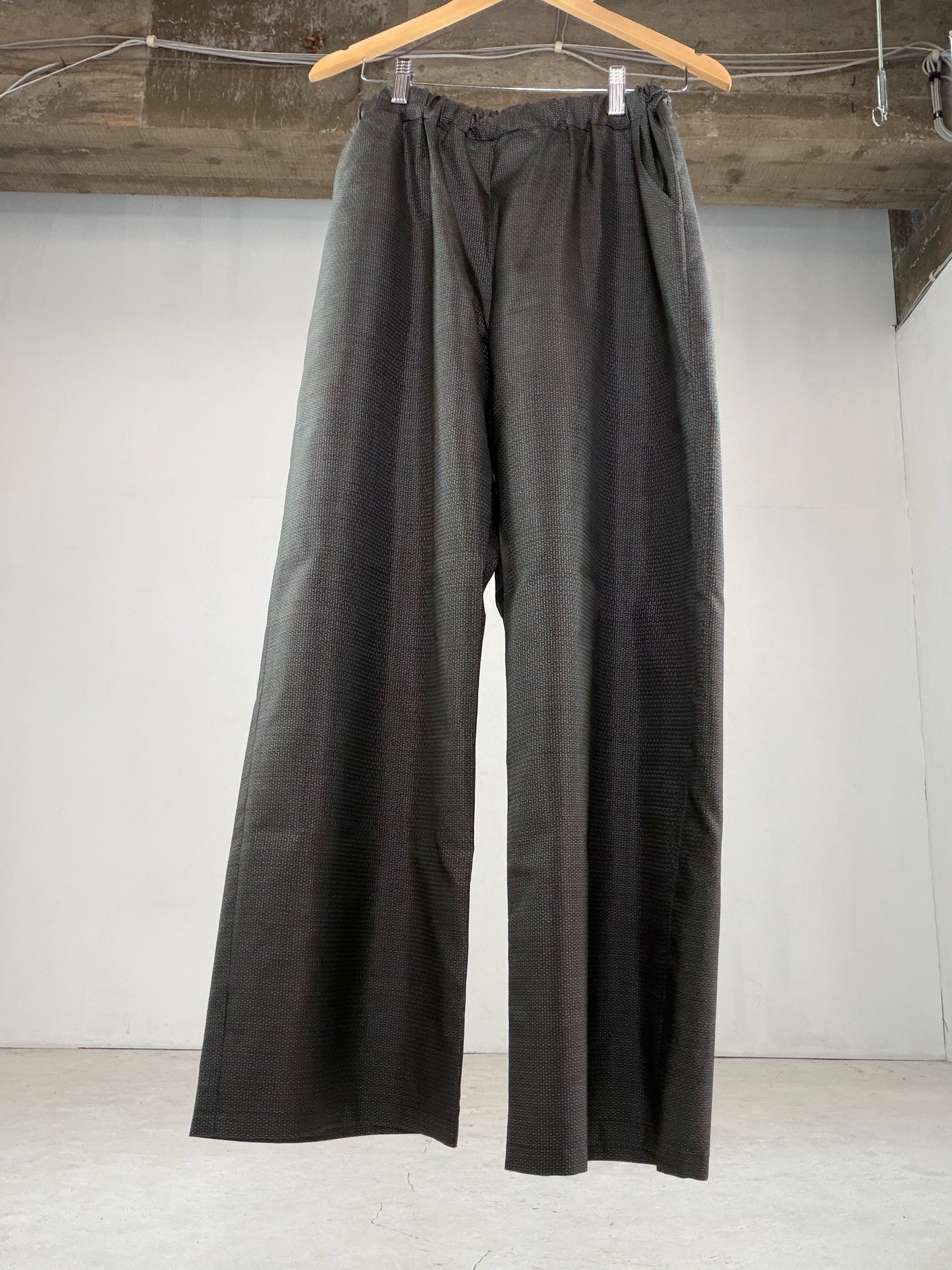 Oshima Tsumugi HAORI  and KIMONO elastic waist pants upcycled from Japanese kimono" ASB007"