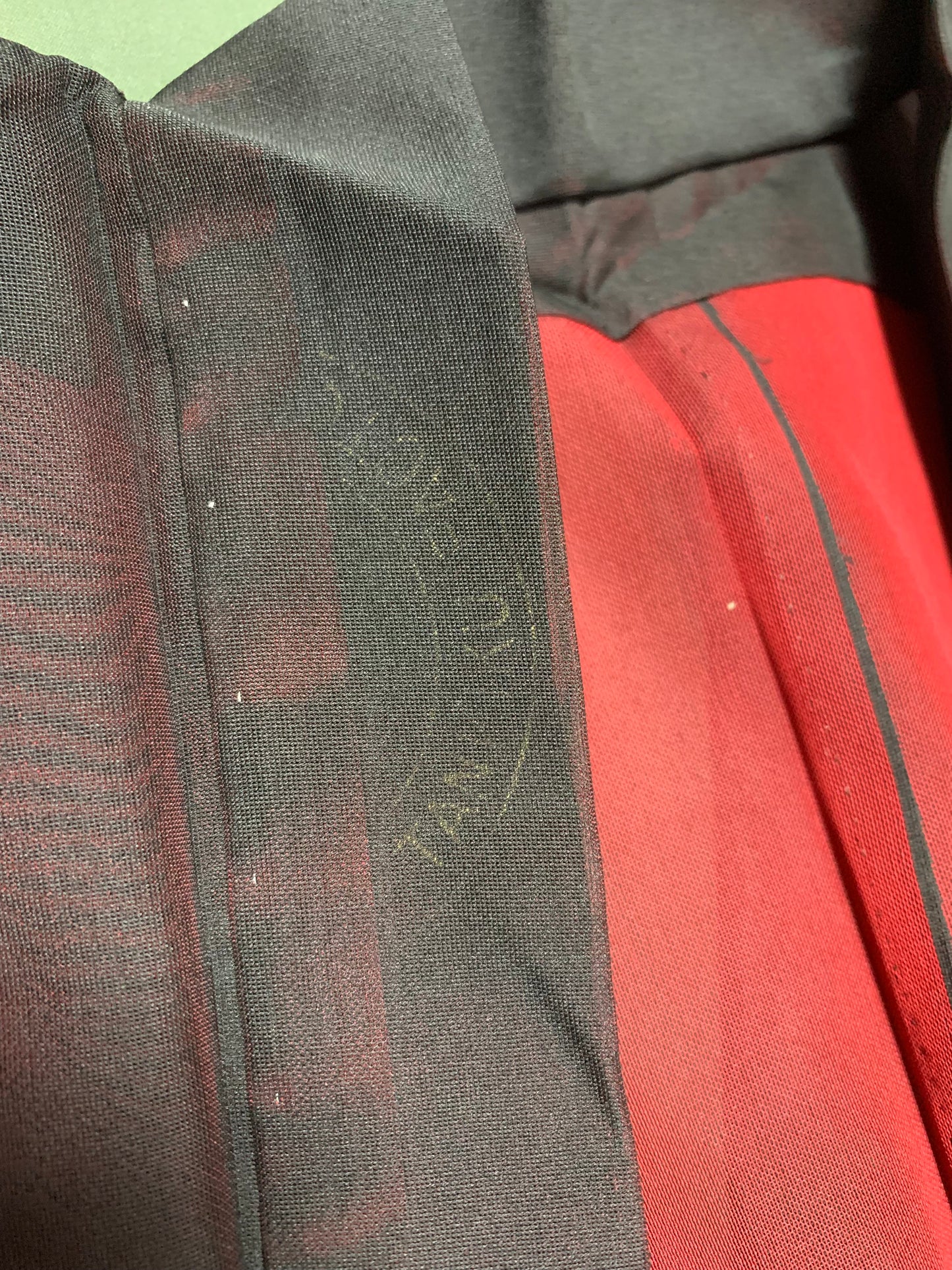 VINTAGE BLACK HAORI SHEER “sha, red, ryusui"
