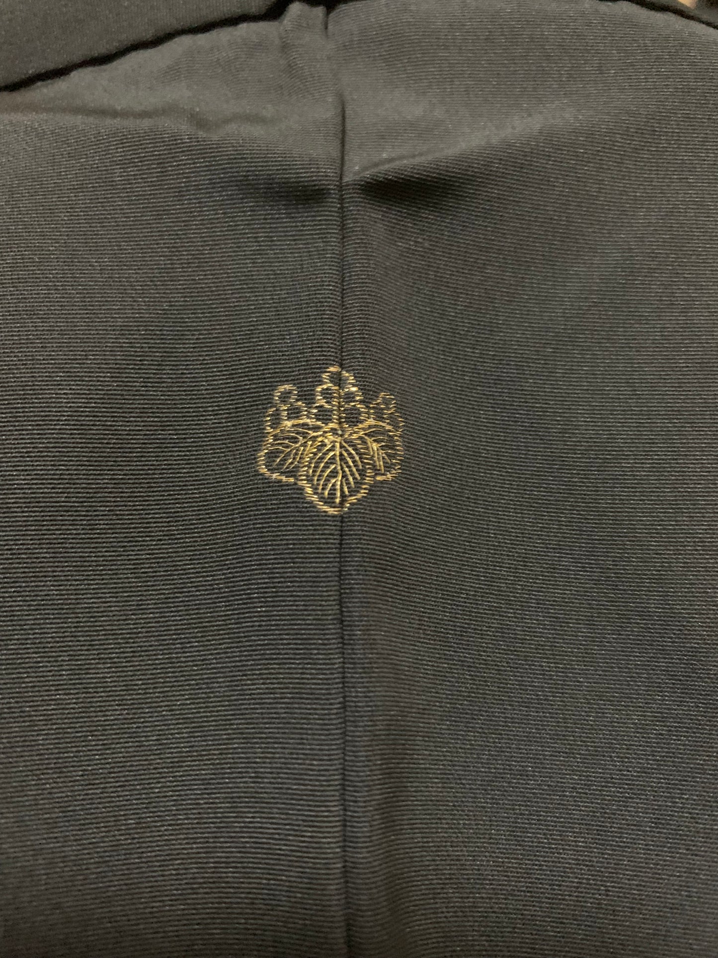 VINTAGE BLACK HAORI "red-youbana, Impressive design, kamon "