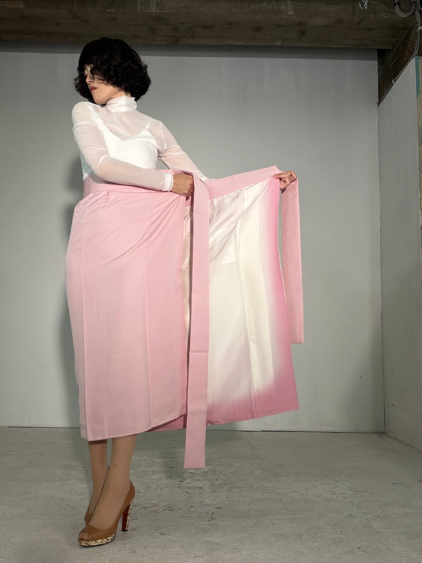IROTOME SKIRT UPCYCLED FROM JAPANESE KIMONO "IRO135"