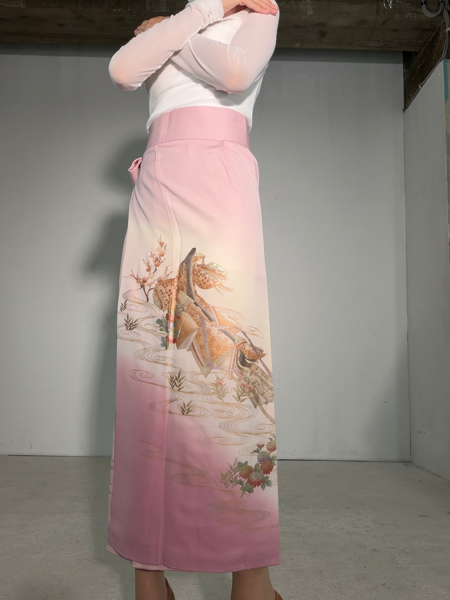 IROTOME SKIRT UPCYCLED FROM JAPANESE KIMONO "IRO135"