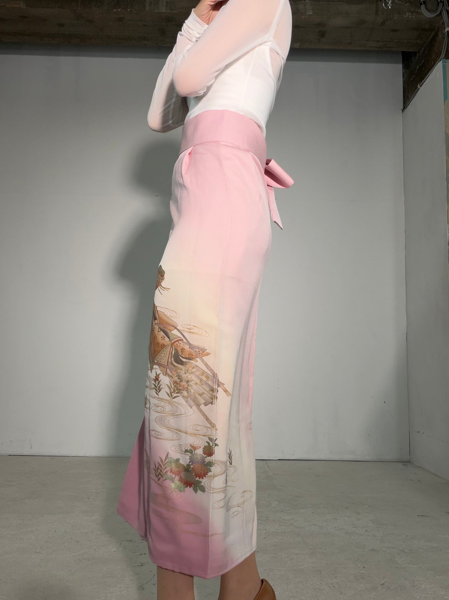 IROTOME SKIRT UPCYCLED FROM JAPANESE KIMONO "IRO135"