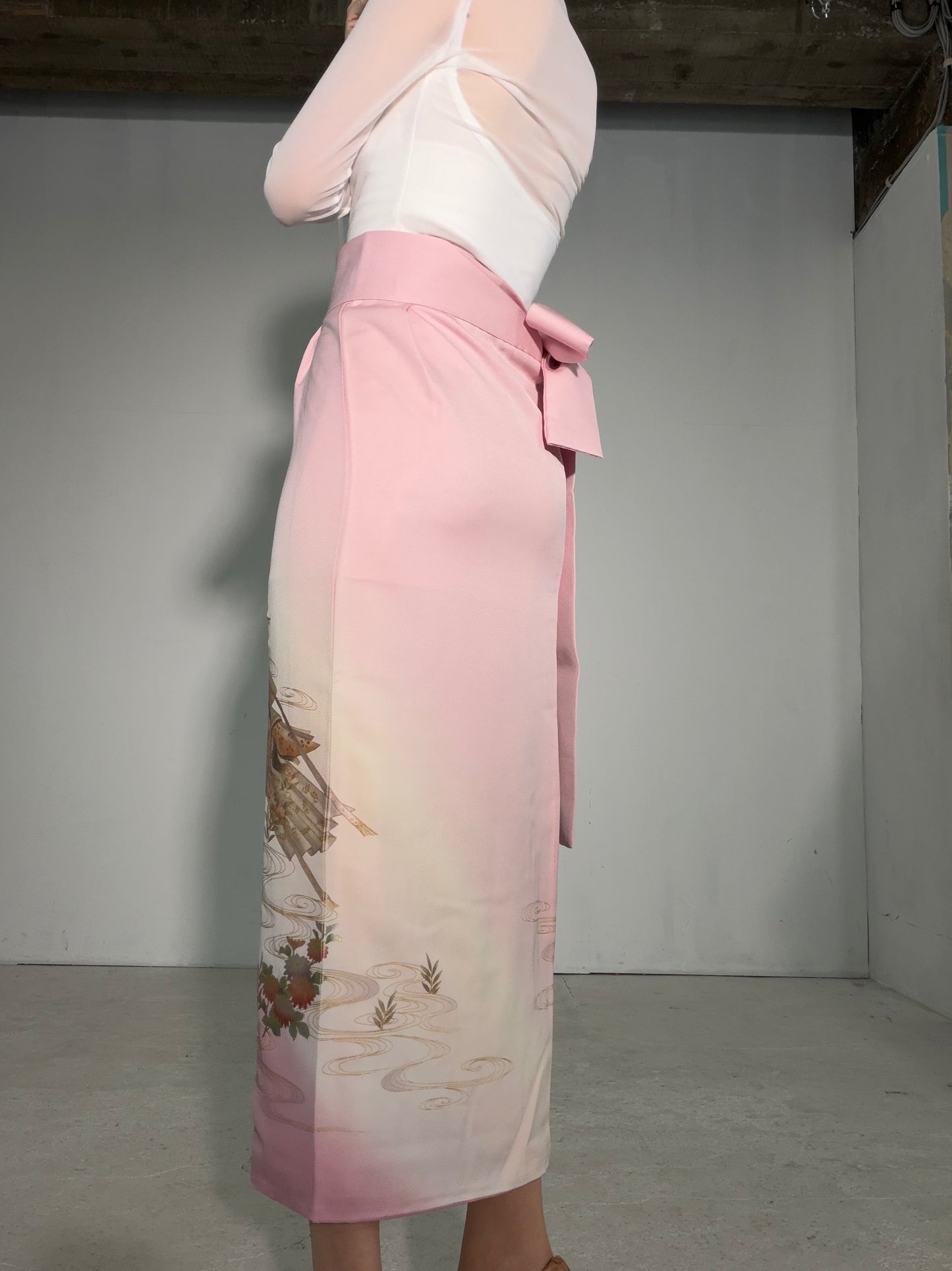 IROTOME SKIRT UPCYCLED FROM JAPANESE KIMONO "IRO135"