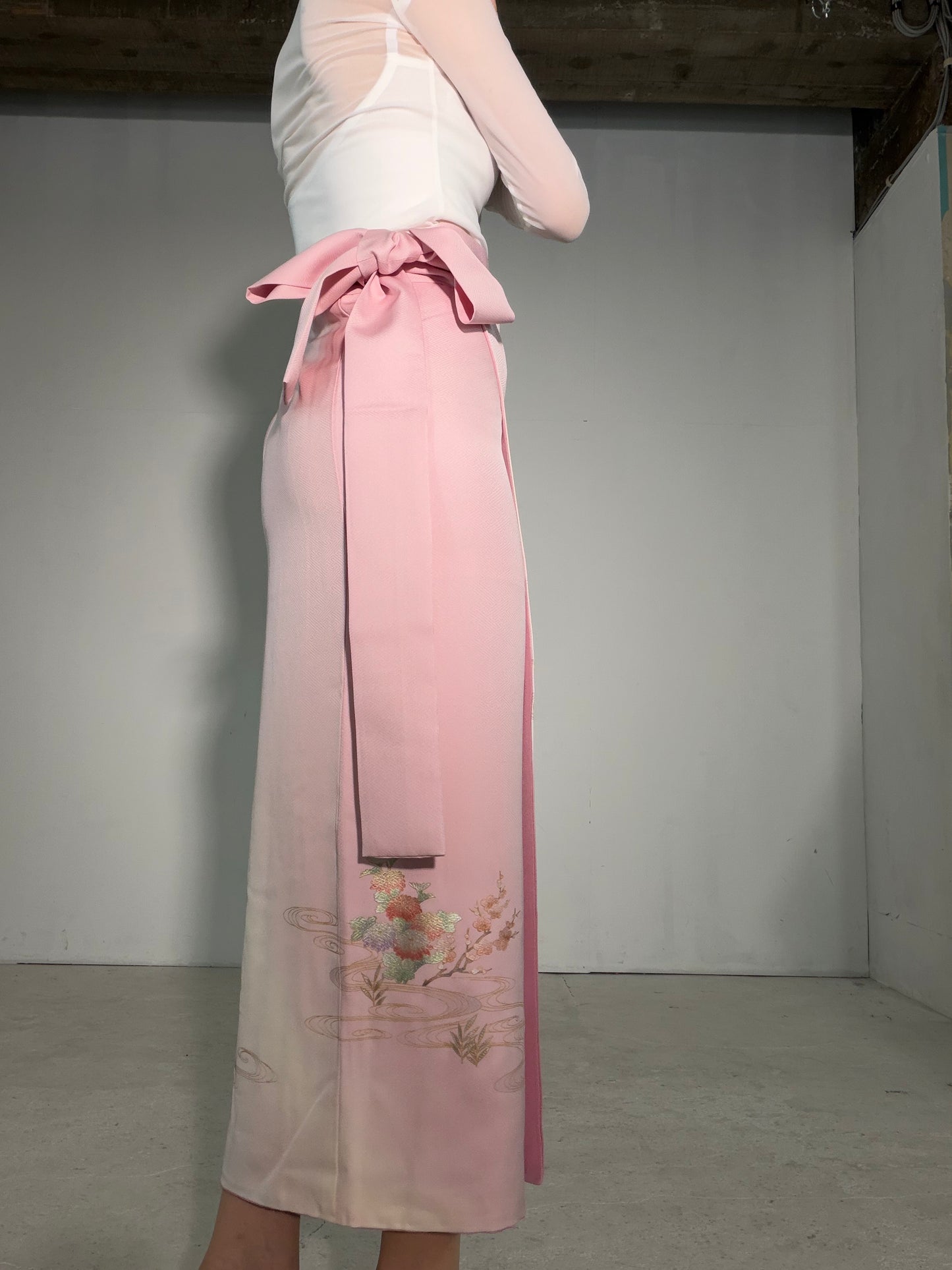 IROTOME SKIRT UPCYCLED FROM JAPANESE KIMONO "IRO135"