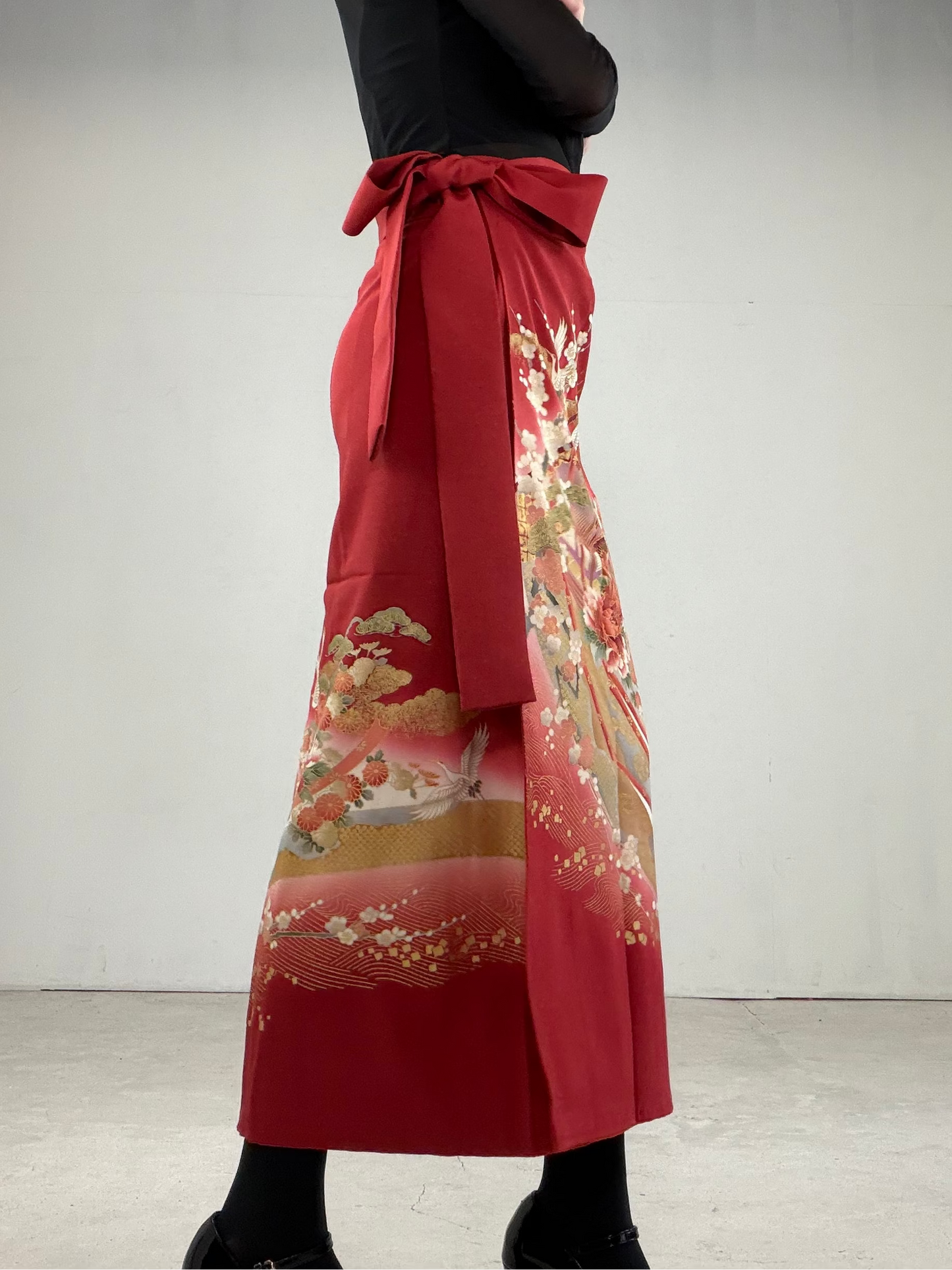 IROTOME SKIRT UPCYCLED FROM JAPANESE KIMONO "IRO121"