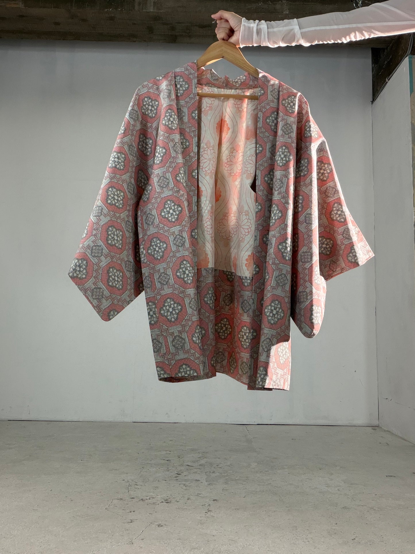 Vintage Tsumugi Haori & Kimono Skirt Set "AIC003" — Upcycled from Japanese Kimono