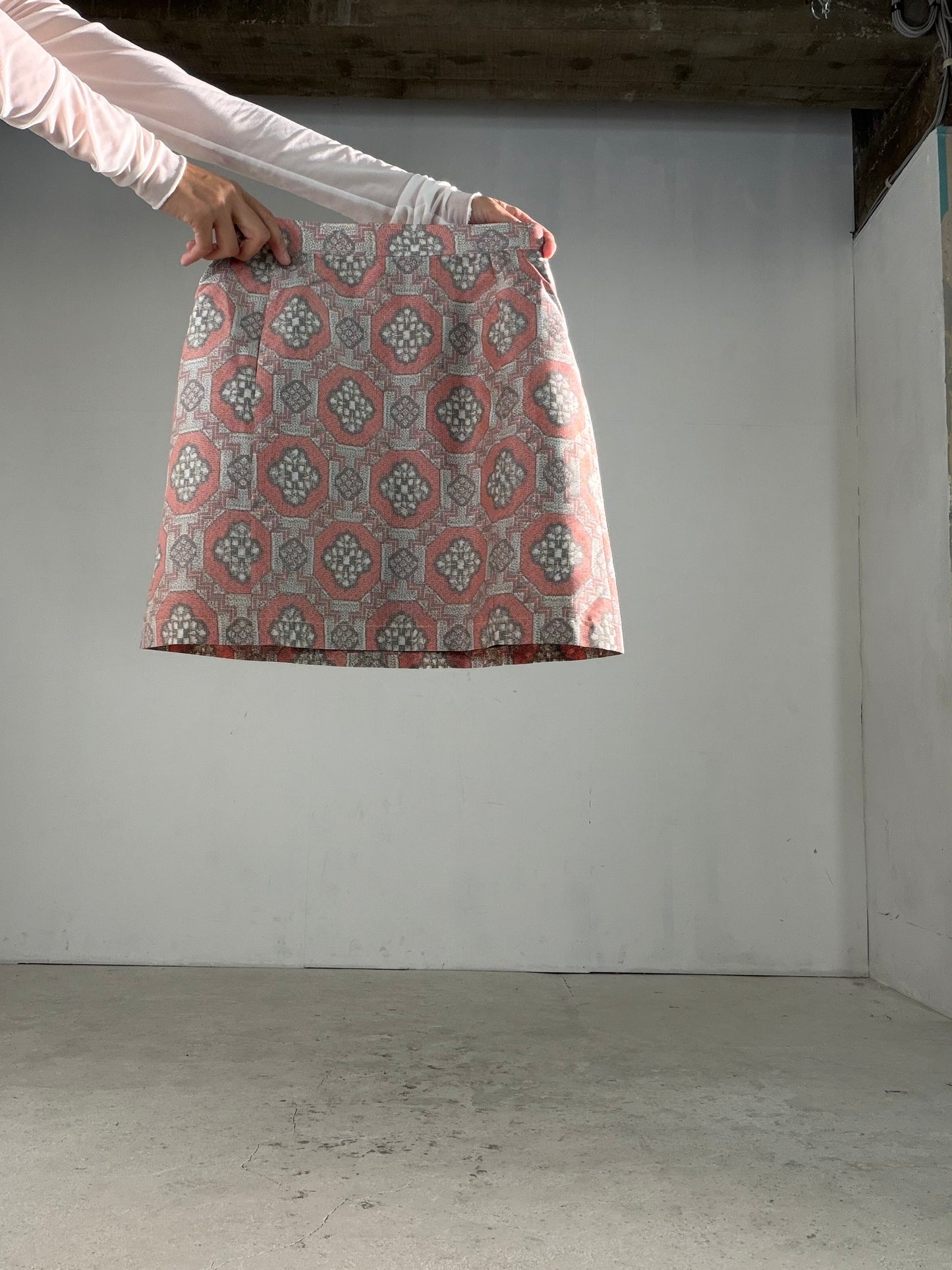 Vintage Tsumugi Haori & Kimono Skirt Set "AIC003" — Upcycled from Japanese Kimono