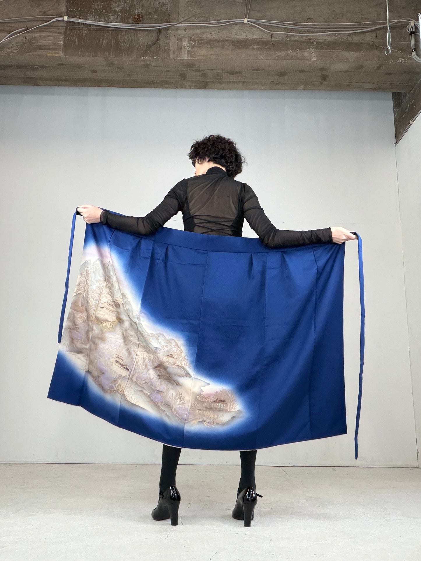 IROTOME SKIRT UPCYCLED FROM JAPANESE KIMONO "IRO119"