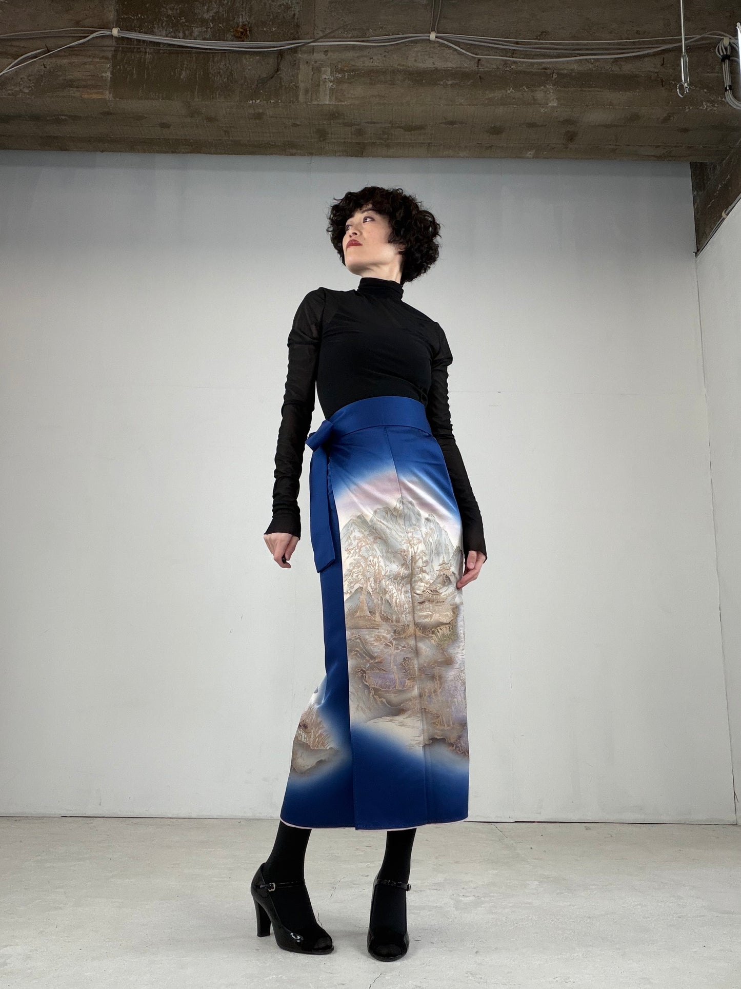 IROTOME SKIRT UPCYCLED FROM JAPANESE KIMONO "IRO119"