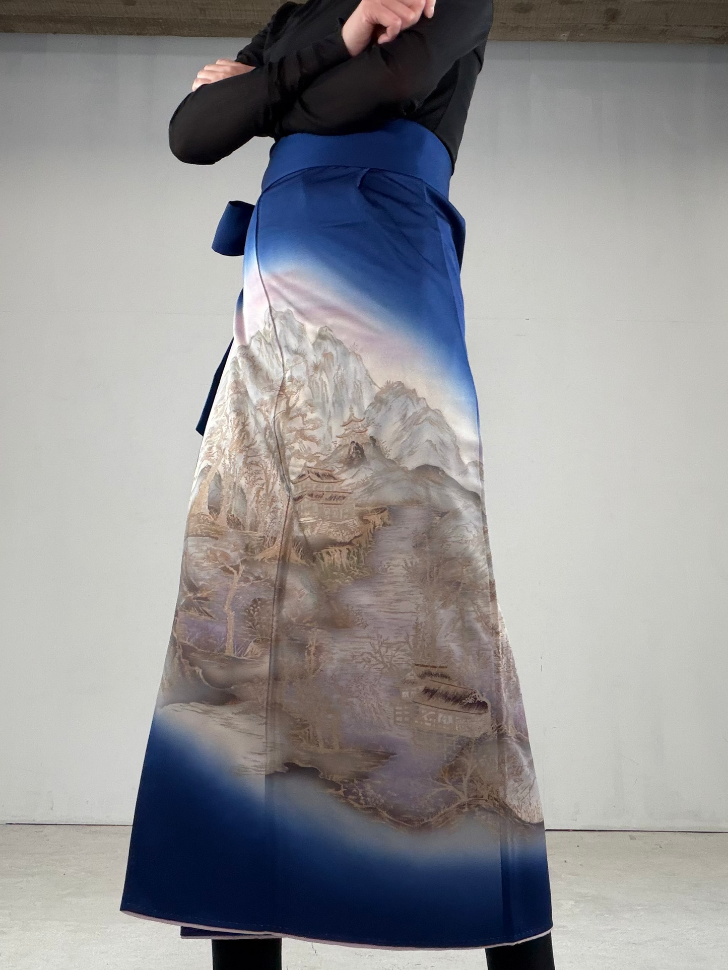 IROTOME SKIRT UPCYCLED FROM JAPANESE KIMONO "IRO119"