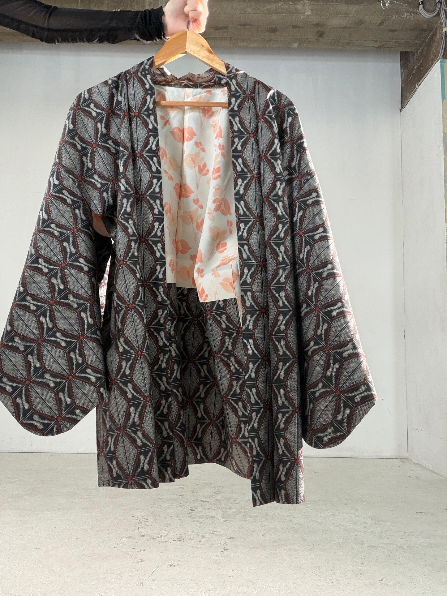 Vintage Tsumugi Haori & Kimono Skirt Set "AIC002" — Upcycled from Japanese Kimono