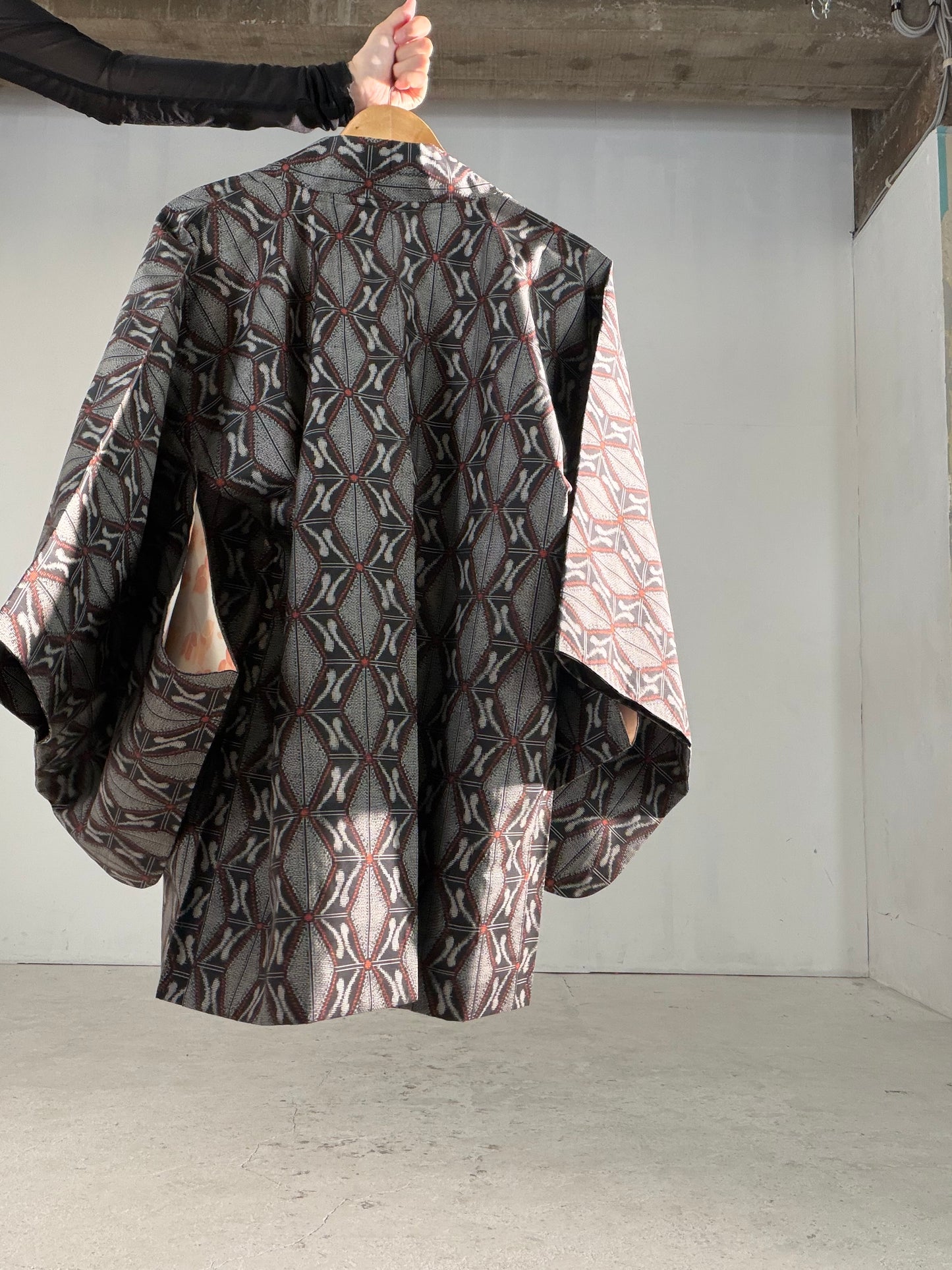 Vintage Tsumugi Haori & Kimono Skirt Set "AIC002" — Upcycled from Japanese Kimono