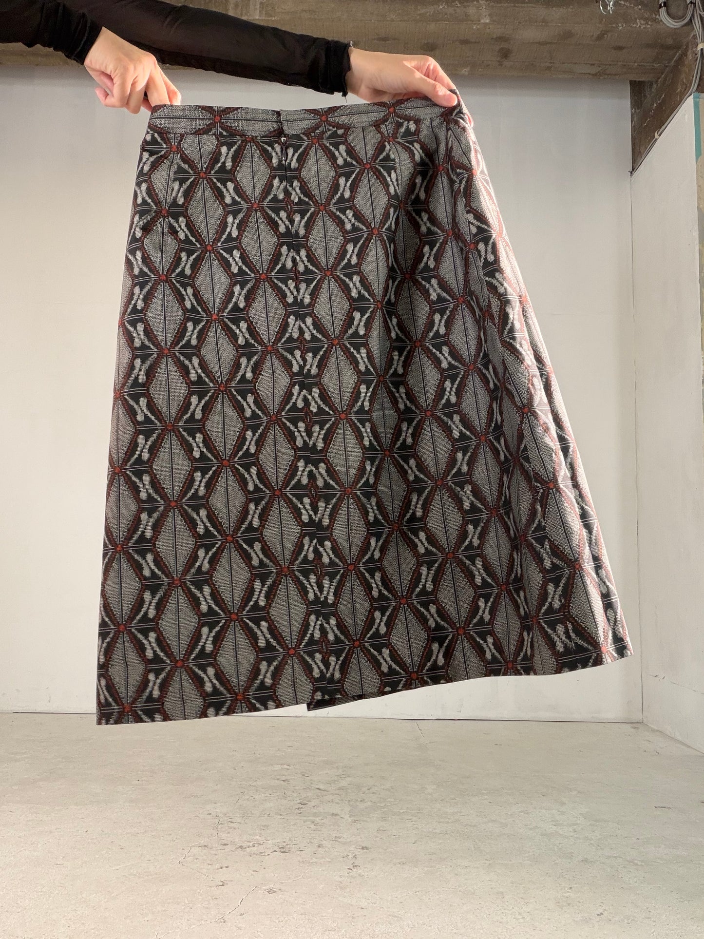 Vintage Tsumugi Haori & Kimono Skirt Set "AIC002" — Upcycled from Japanese Kimono