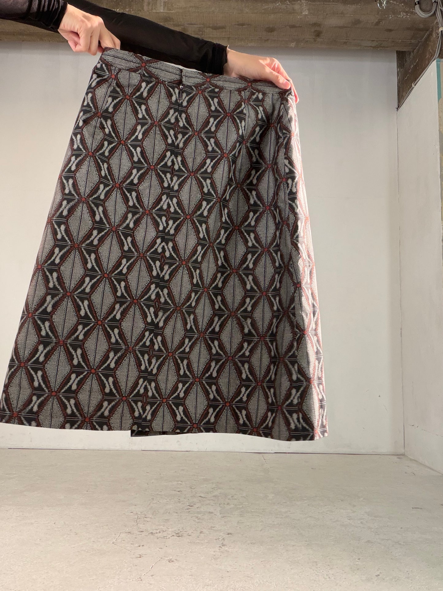Vintage Tsumugi Haori & Kimono Skirt Set "AIC002" — Upcycled from Japanese Kimono
