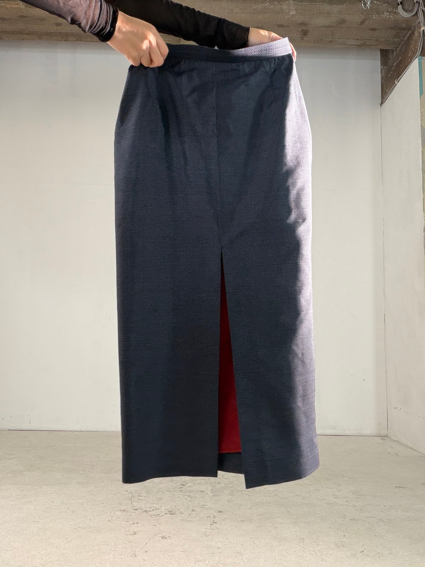 Vintage Tsumugi Haori & Kimono Skirt Set "AIC004" — Upcycled from Japanese Kimono