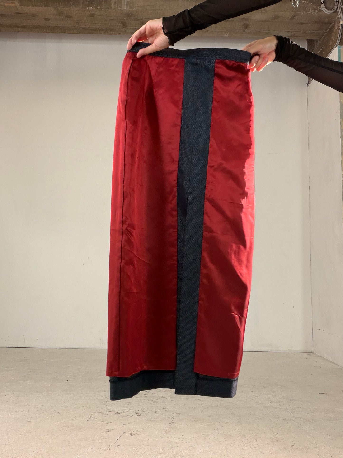 Vintage Tsumugi Haori & Kimono Skirt Set "AIC004" — Upcycled from Japanese Kimono
