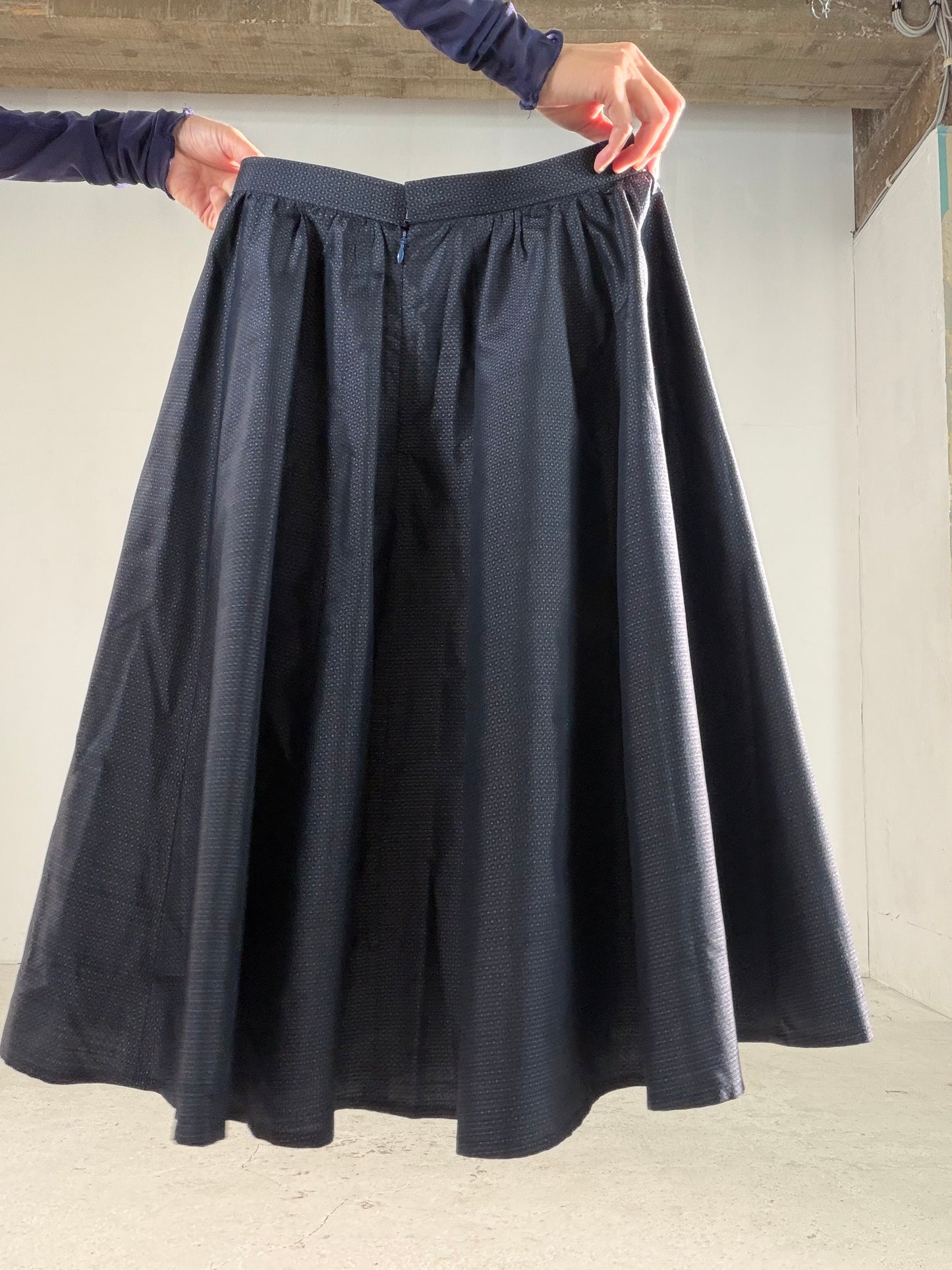 Vintage Tsumugi Haori & Kimono Skirt Set "AIC001" — Upcycled from Japanese Kimono