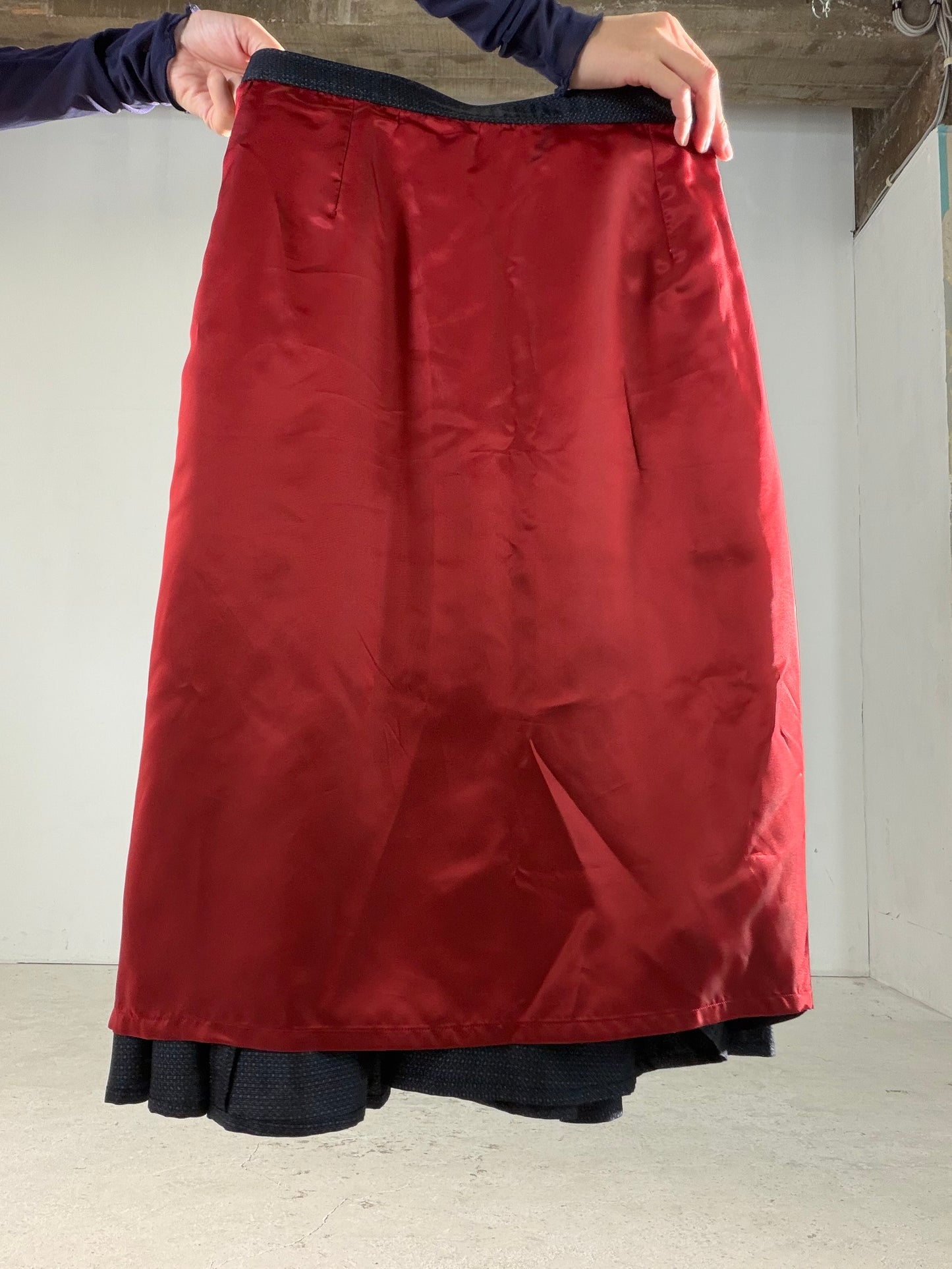 Vintage Tsumugi Haori & Kimono Skirt Set "AIC001" — Upcycled from Japanese Kimono