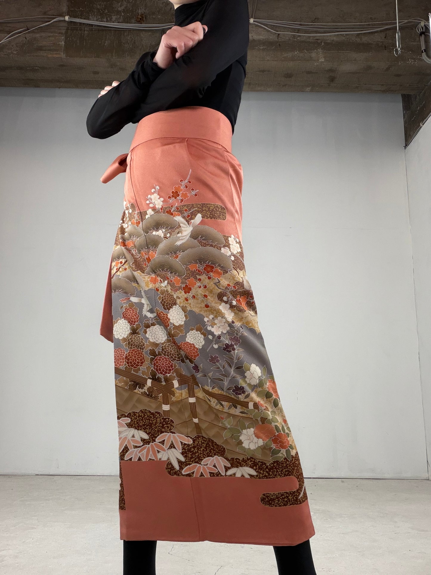 IROTOME SKIRT UPCYCLED FROM JAPANESE KIMONO "IRO115"