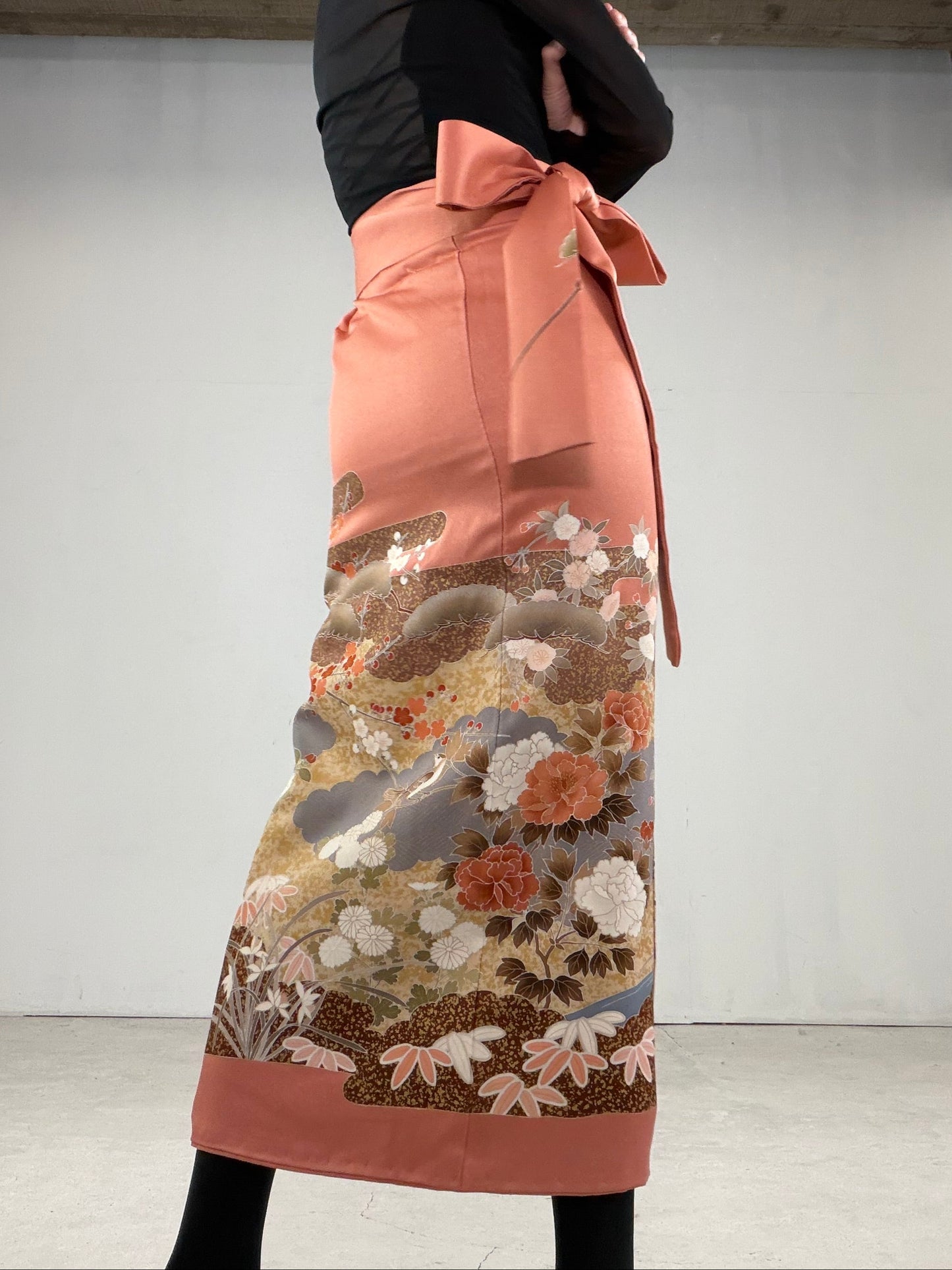 IROTOME SKIRT UPCYCLED FROM JAPANESE KIMONO "IRO115"