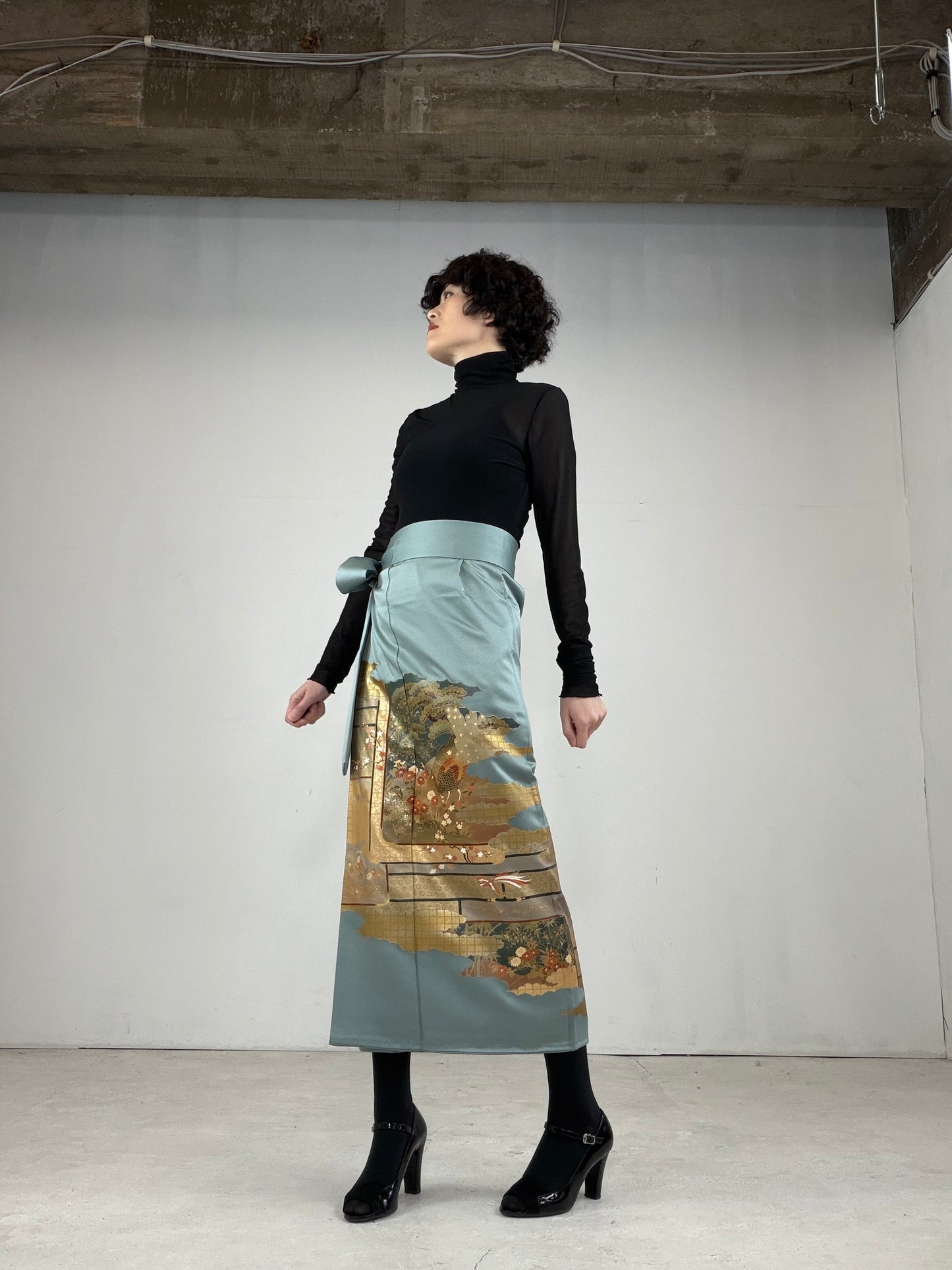 IROTOME SKIRT UPCYCLED FROM JAPANESE KIMONO "IRO112"