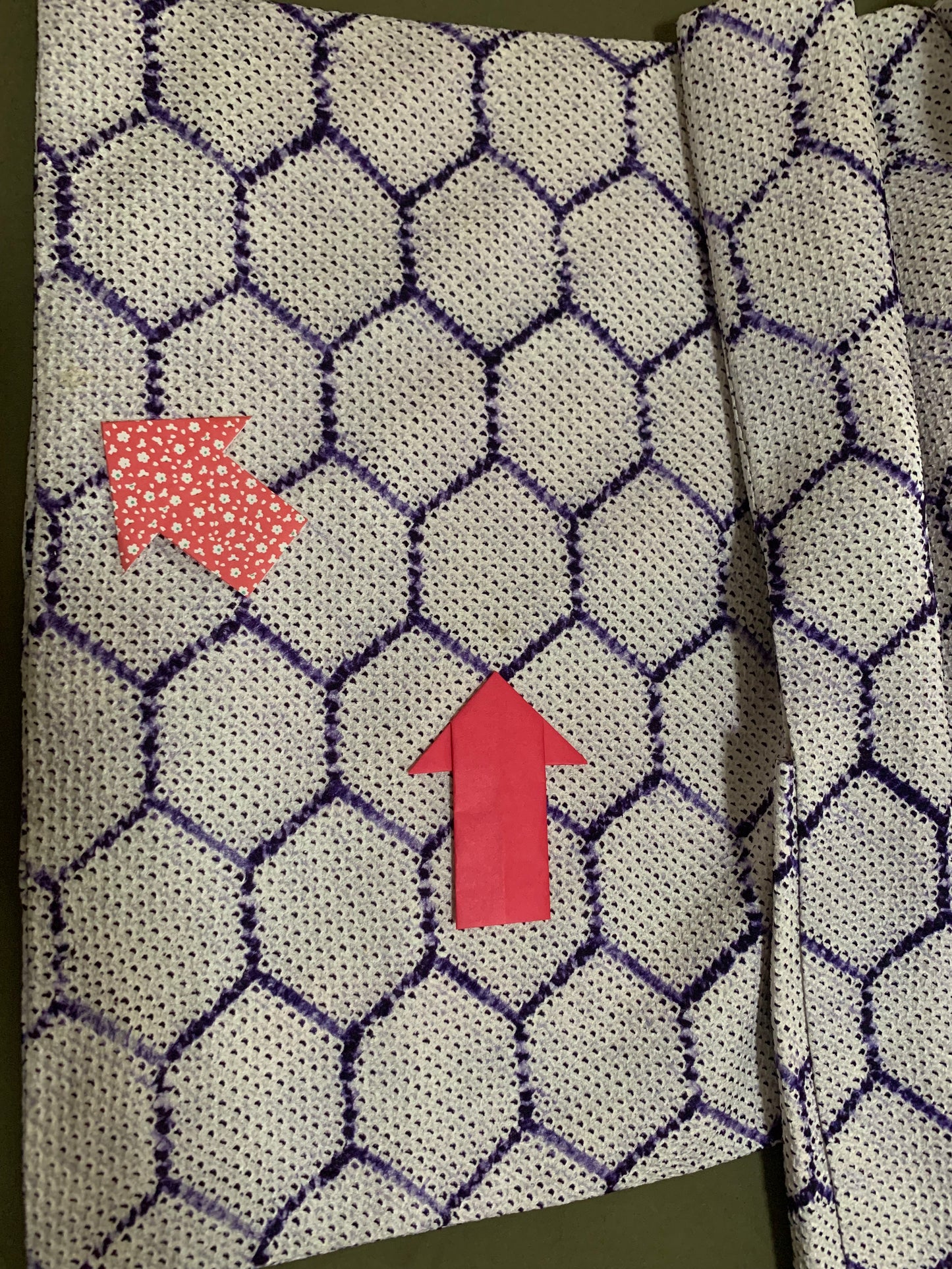 VINTAGE SHIBORI HAORI "kikko" *damage