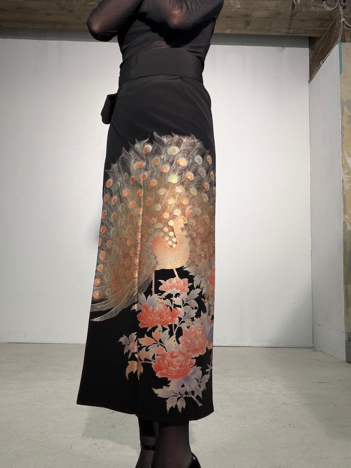 EDO-ZUMA SKIRT UPCYCLED FROM JAPANESE KIMONO "EDO061"